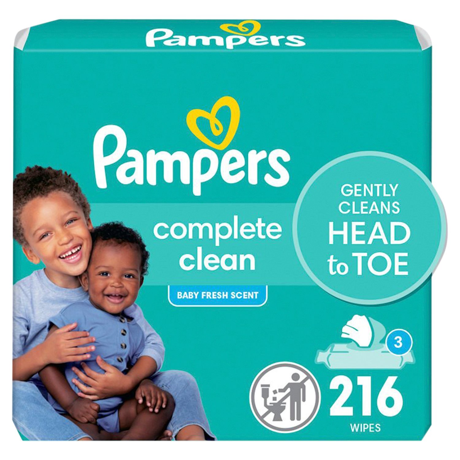 Pampers Complete Clean Baby Fresh Scent Wipes, 216 count Image 1 of 13