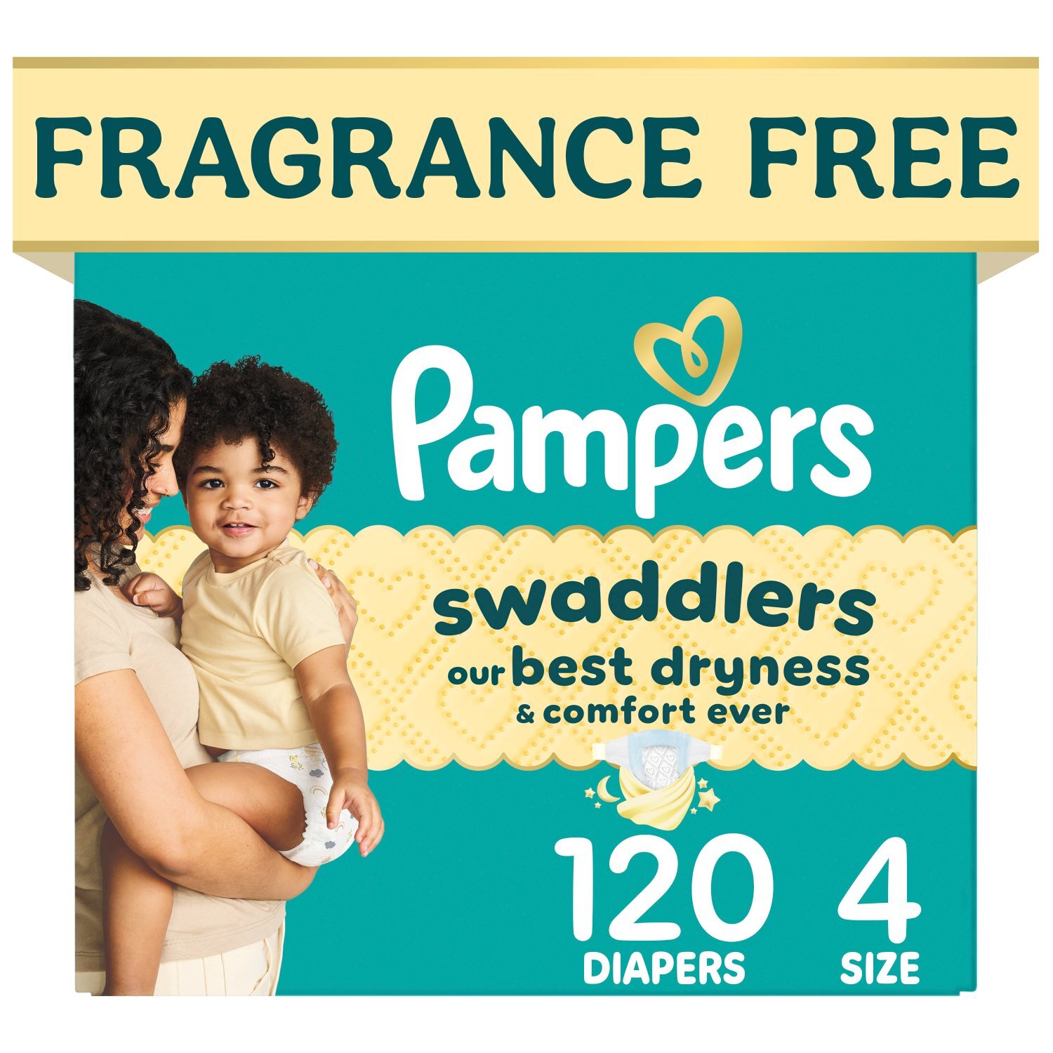 Pampers Swaddlers Diapers, Size 4, 120 Count Image 1 of 12