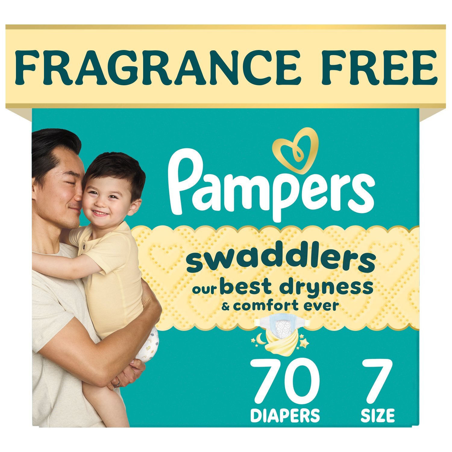 Pampers Swaddlers Diapers, Size 7, 70 Count
 Image 1 of 12