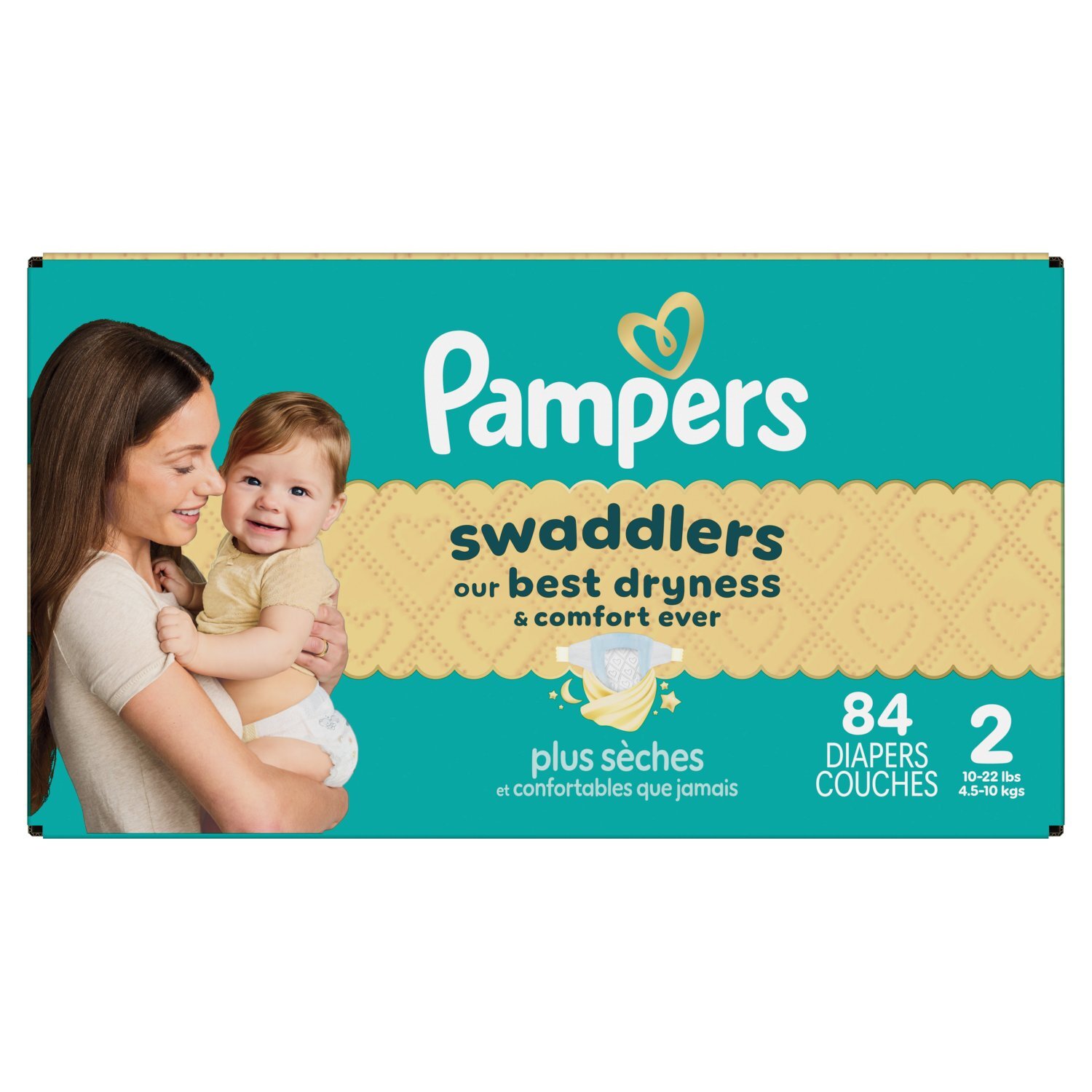 Pampers Swaddlers Diapers, Size 2, 84 Count Image 1 of 11