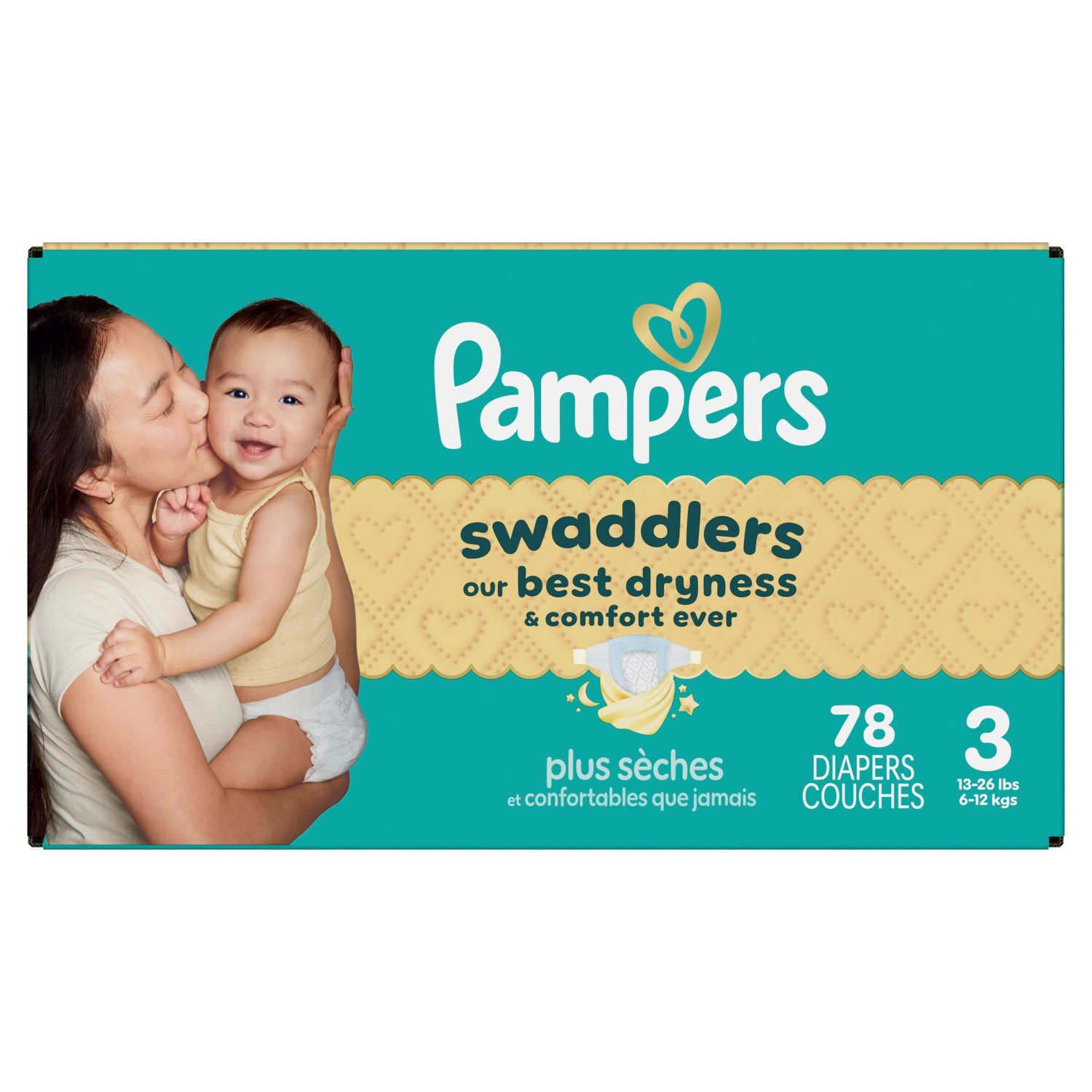 Pampers Swaddlers Diapers, Size 3, 78 Count - Price Rite