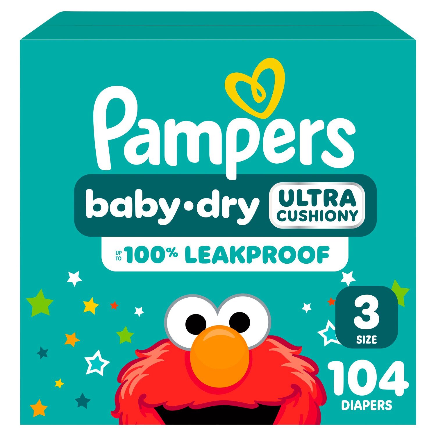 Pampers Baby-Dry Ultra Cushiony Diapers, Size 3, 13-26 lbs, 104 count Image 1 of 15