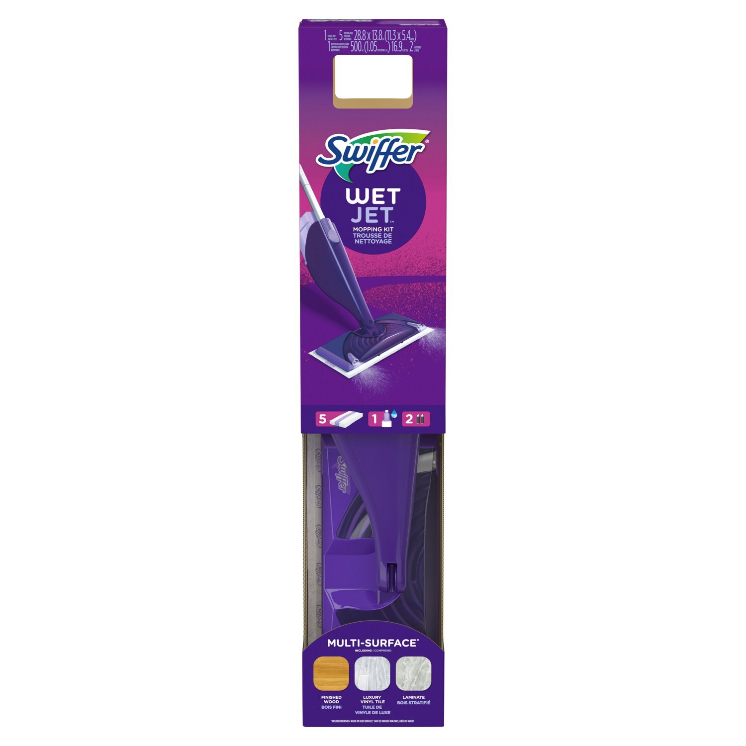 Swiffer Wet Jet Mop, Floor Cleaner for Mopping Wood, Laminate, Tile, Cleaning Set, Fresh Scent Image 1 of 6
