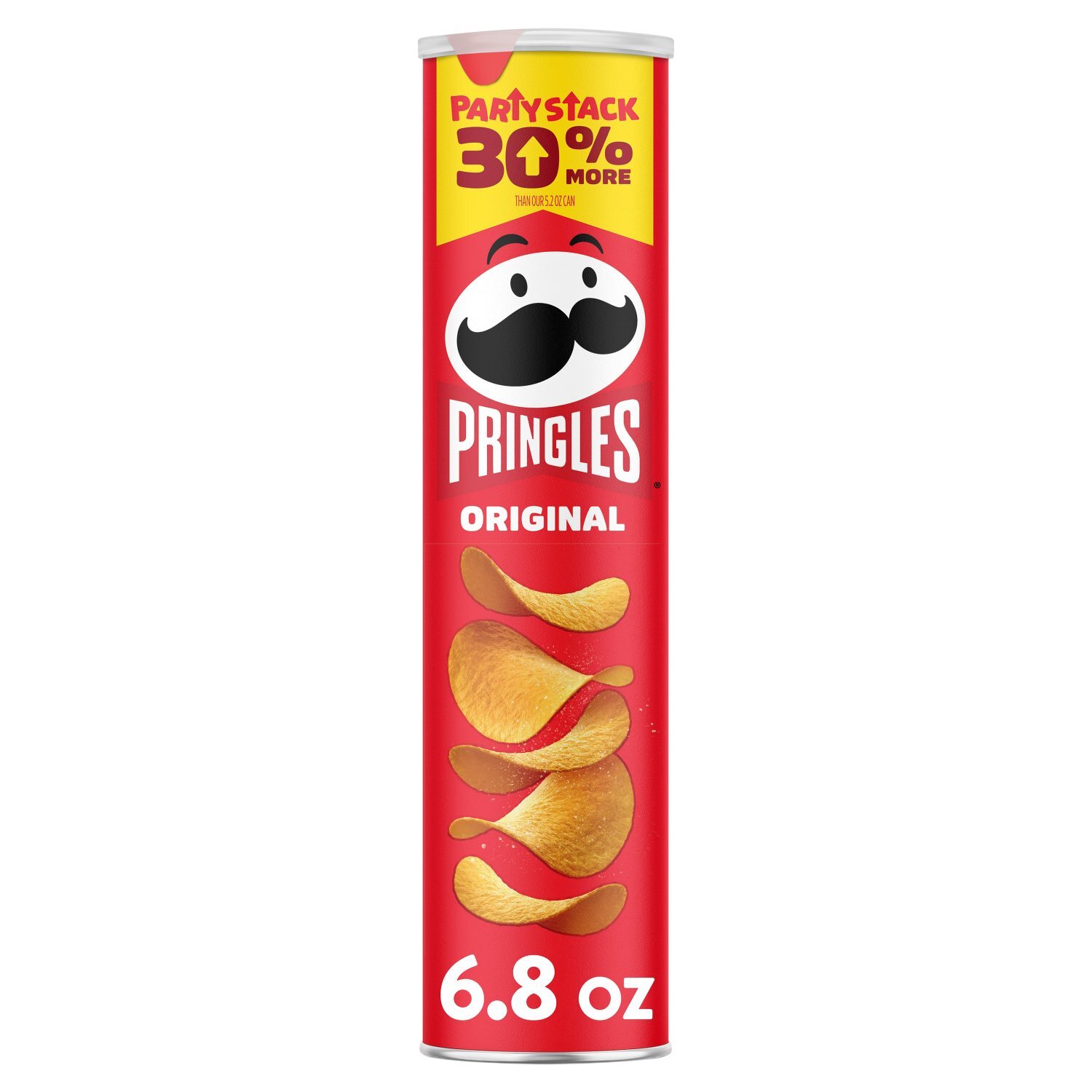Pringles Party Stack Original Potato Crisps, 6.8 oz Image 1 of 10