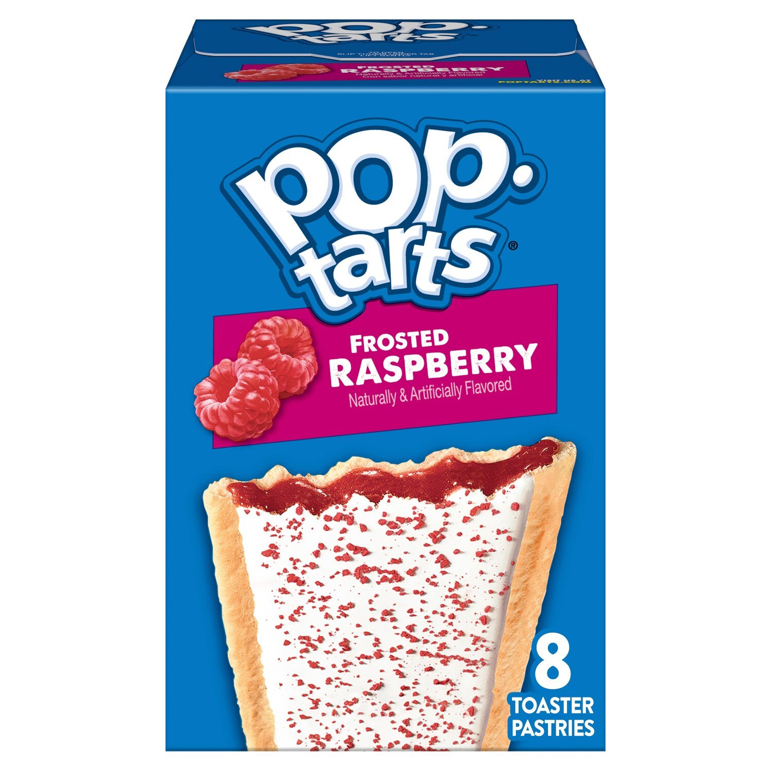 Pop-Tarts Frosted Raspberry Toaster Pastries, 8 count, 13.5 oz
