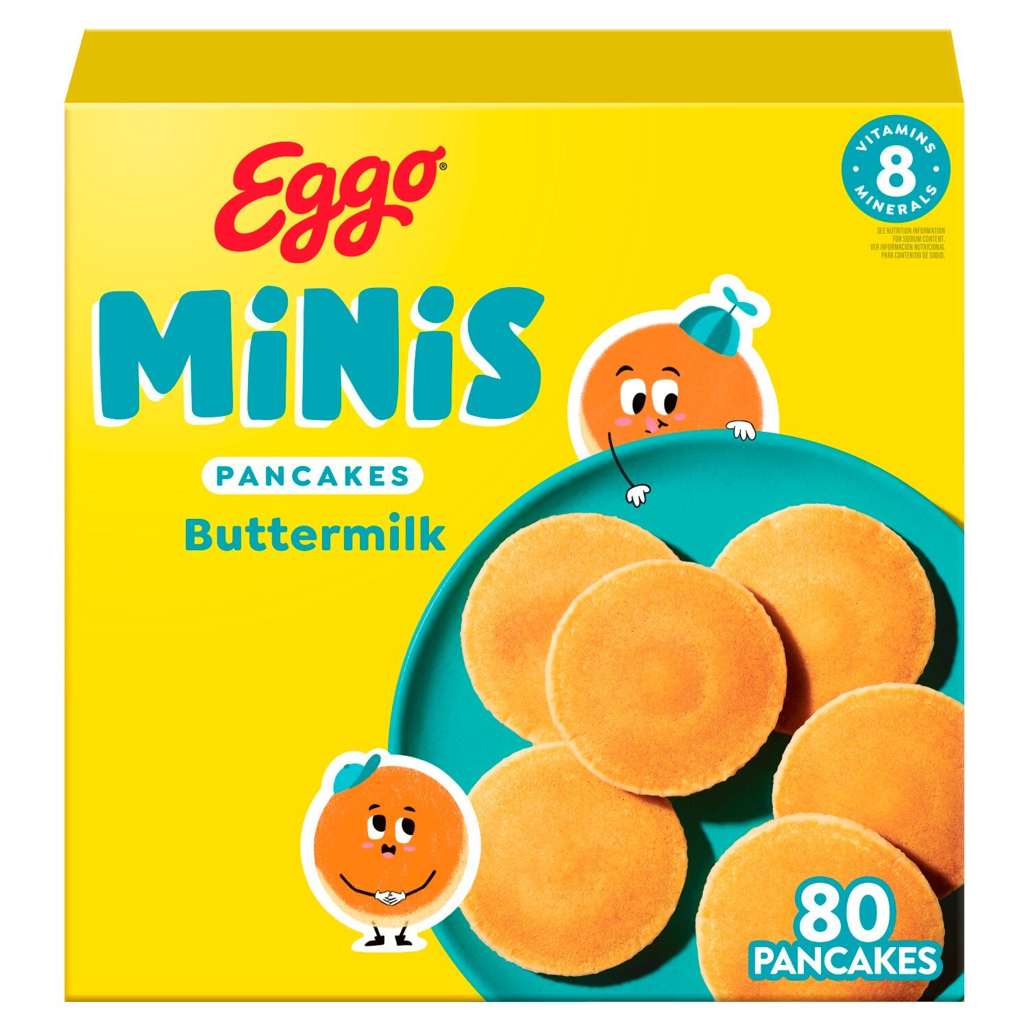 Kellogg's Eggo Minis Pancakes Family Pack, 80 count, 28.2 oz Image 1 of 9