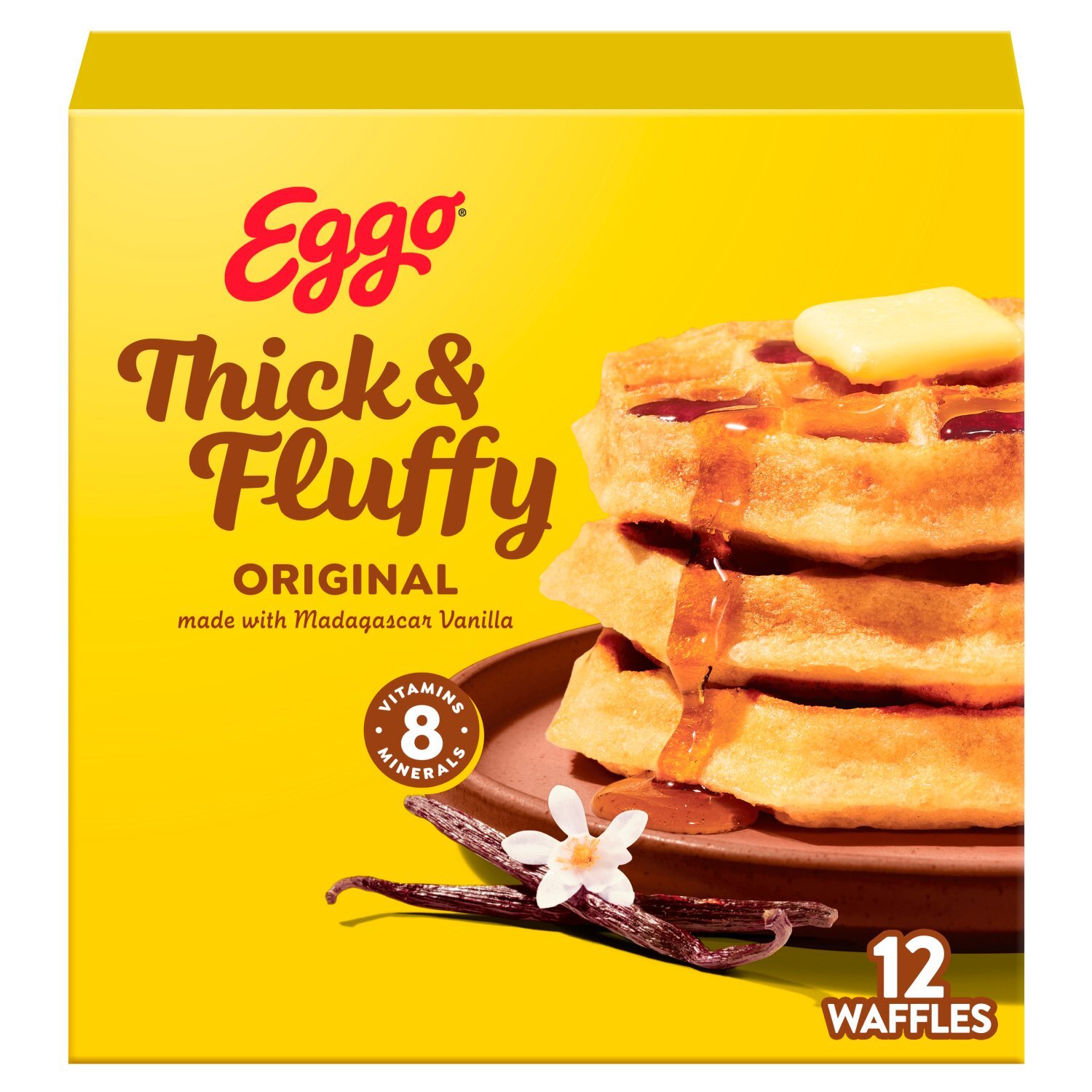 Eggo Thick & Fluffy Original Waffles Family Pack, 12 count, 23.2