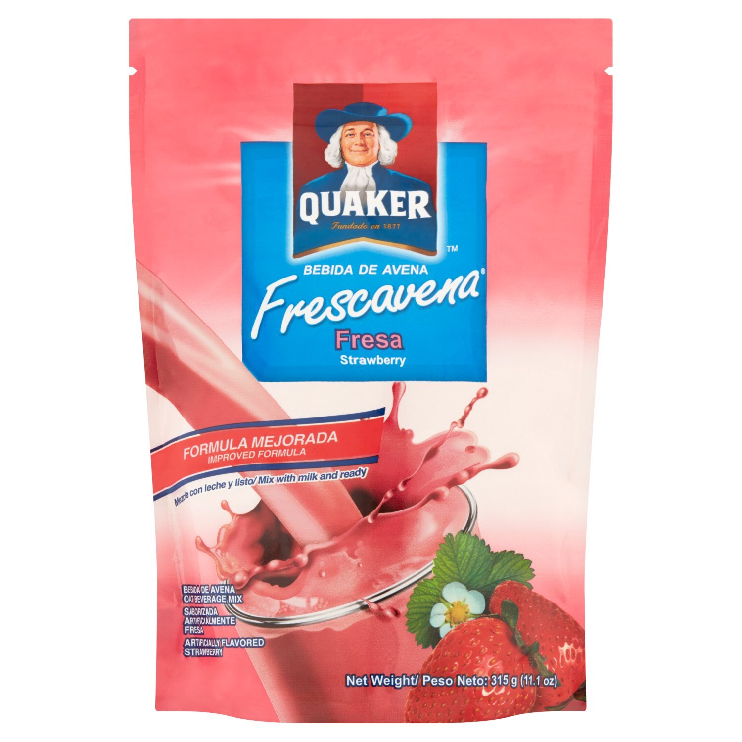 Quaker Frescavena Strawberry Oat Beverage Mix, 11.1 oz - Price Rite