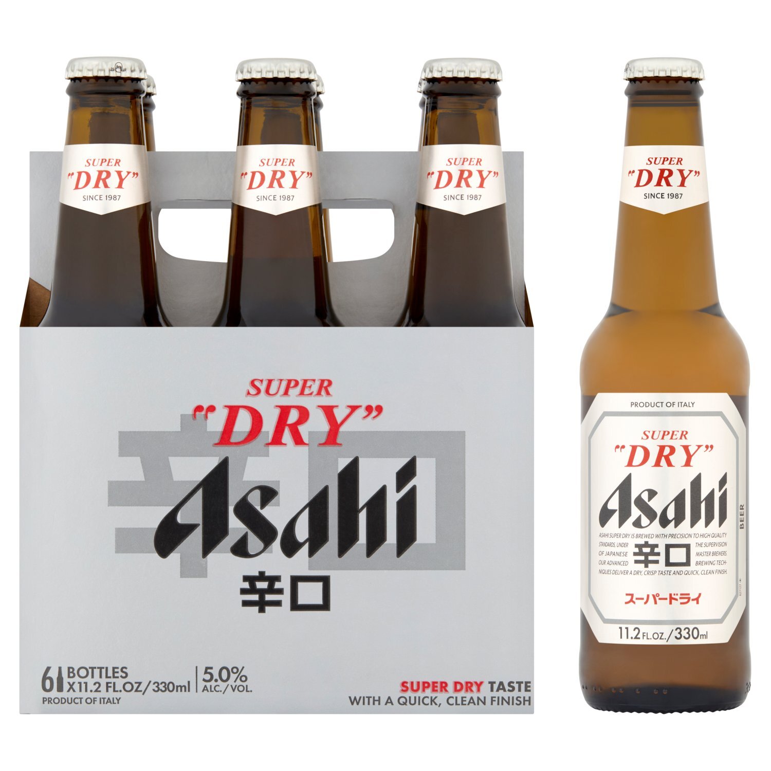 Asahi Super Dry Taste Beer, 11.2 fl oz, 6 count - Fairway