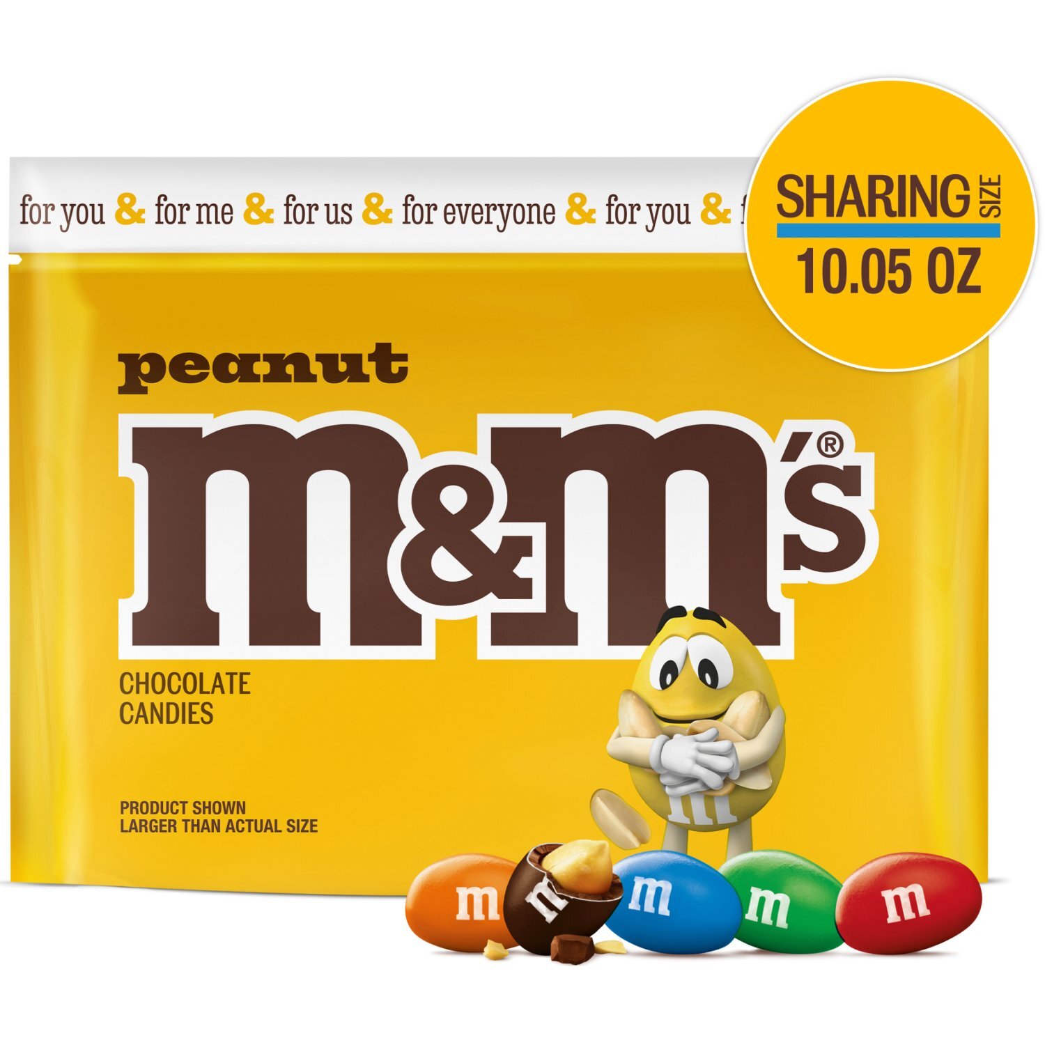 M&M's Peanut Chocolate Candies Sharing Size, 10.05 oz - The Fresh