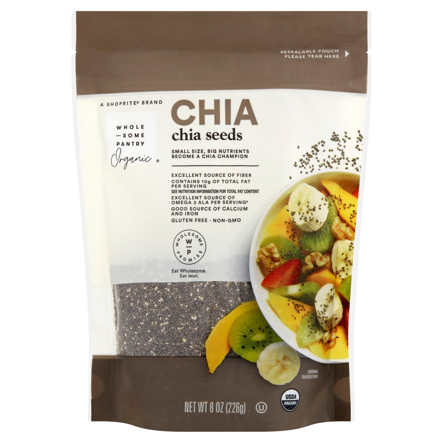 Wholesome Pantry Organic Chia Seeds, 8 oz - The Fresh Grocer