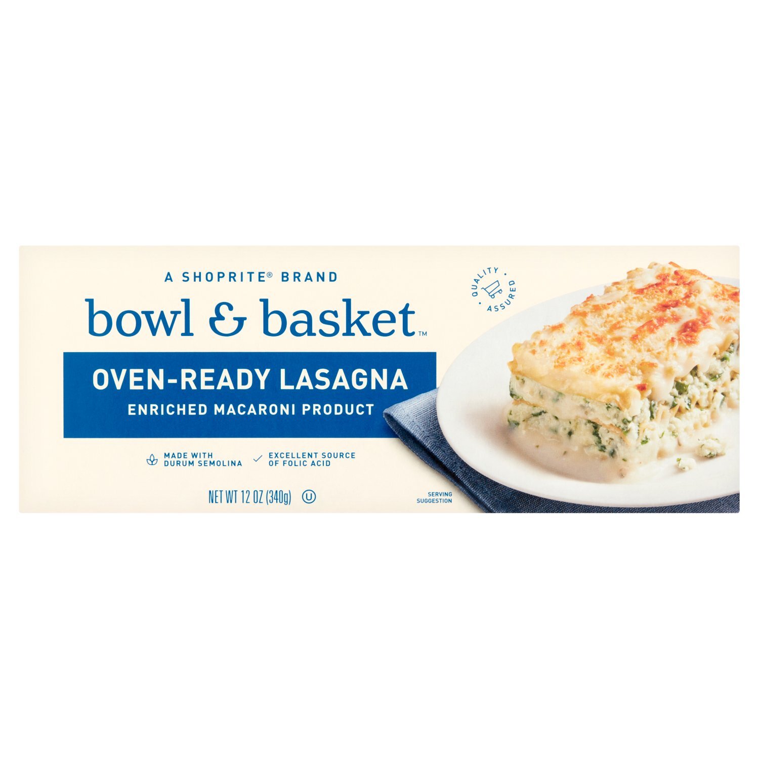 Bowl & Basket Oven-Ready Lasagna Pasta, 12 oz - Price Rite