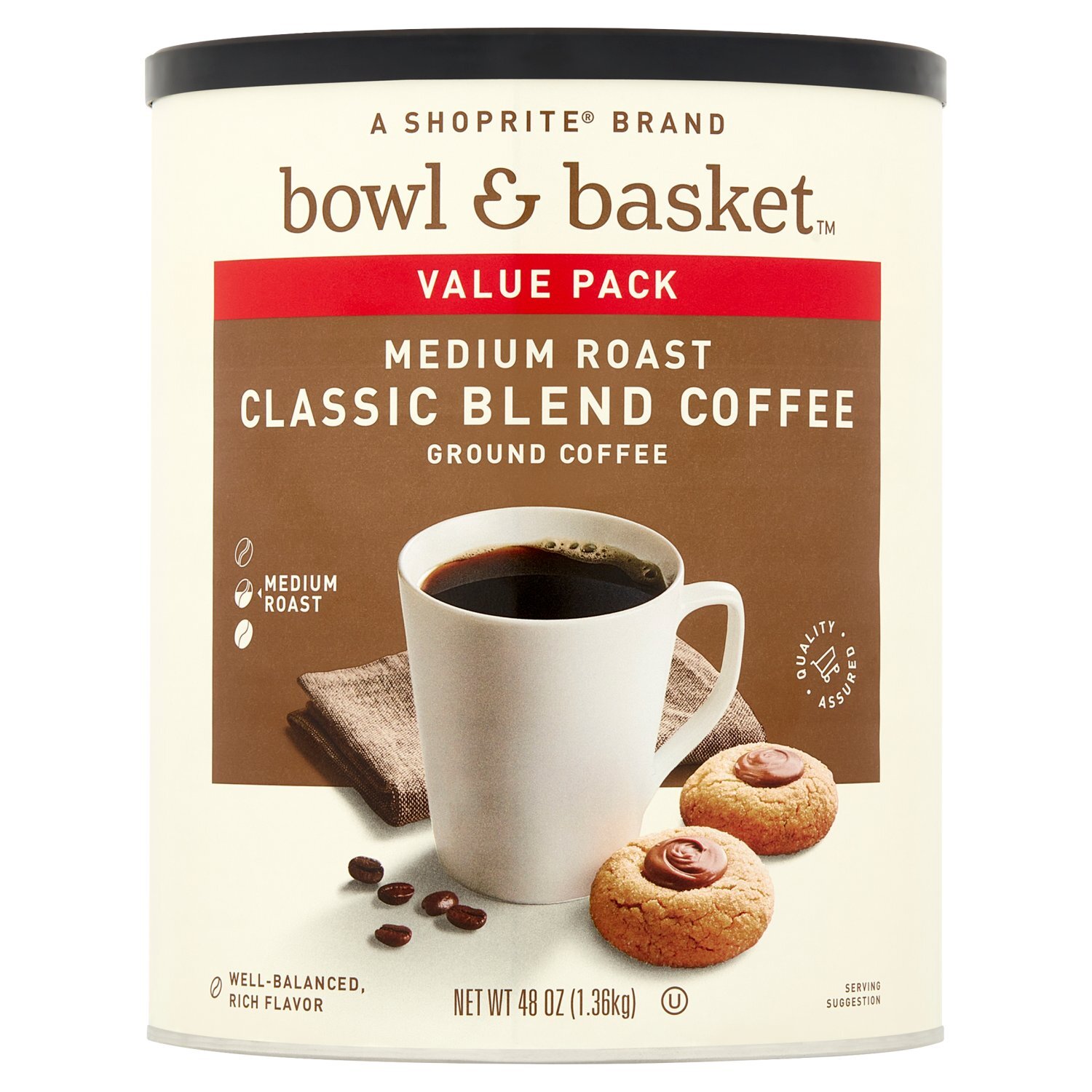 Bowl & Basket Medium Roast Classic Blend Ground Coffee Value Pack