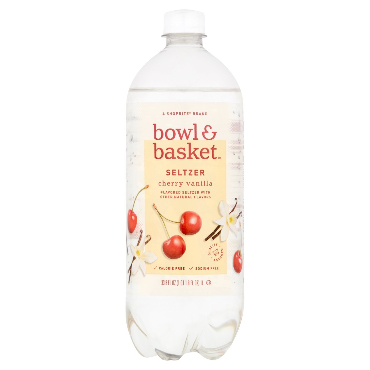 Bowl & Basket Cherry Vanilla Seltzer, 33.8 fl oz Image 1 of 5