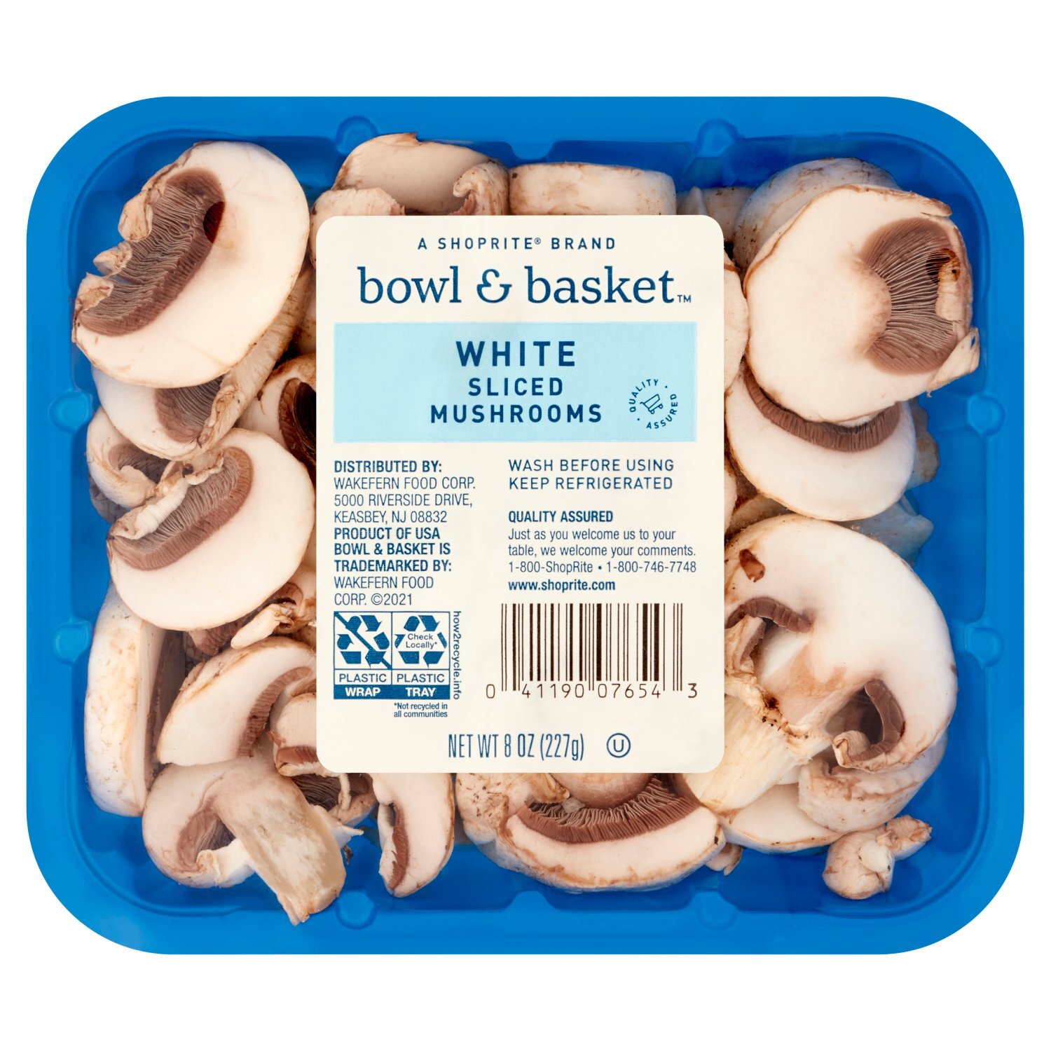 Bowl & Basket White Sliced Mushrooms, 8 oz Image 1 of 5