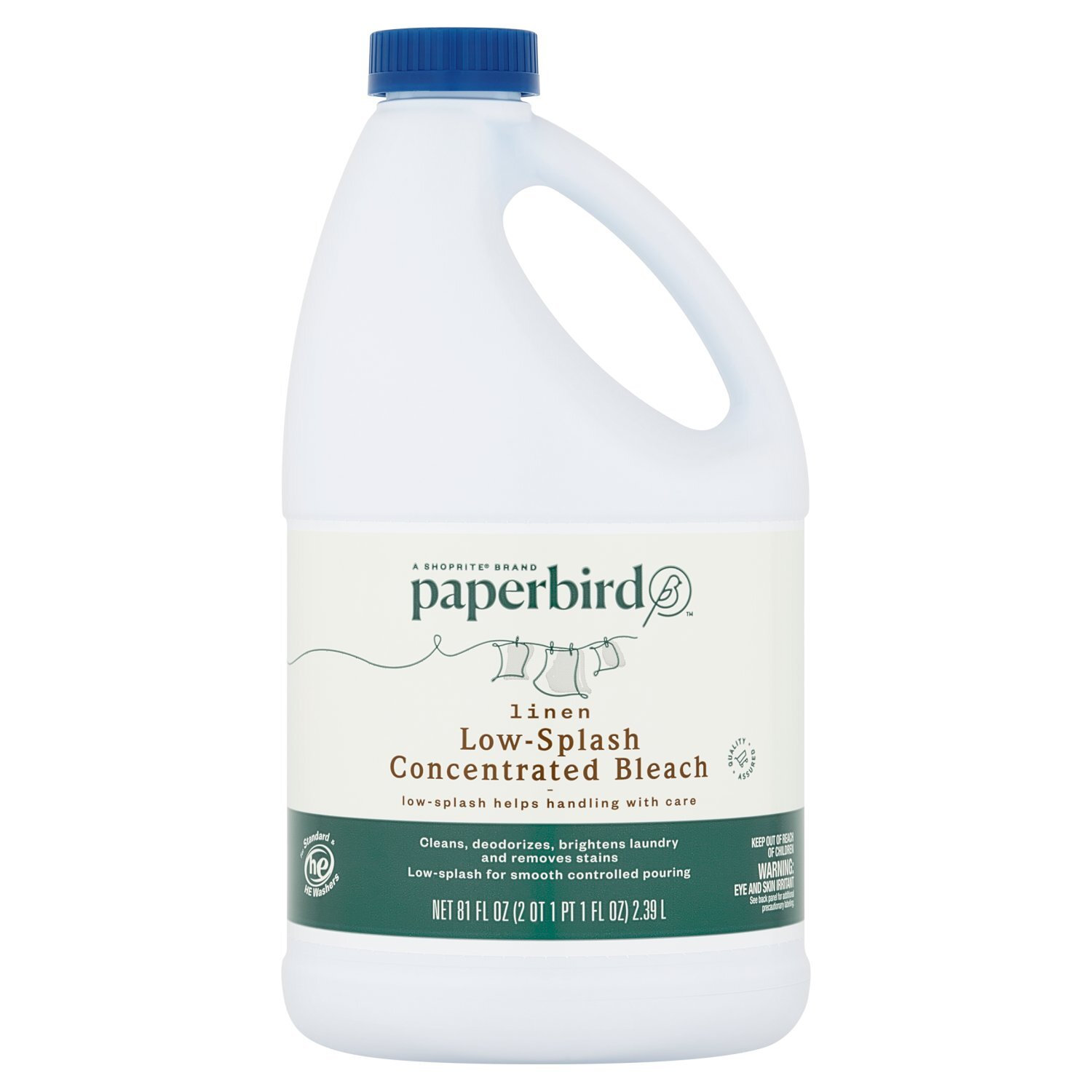 Paperbird Linen Low-Splash Concentrated Bleach, 81 fl oz Image 1 of 5