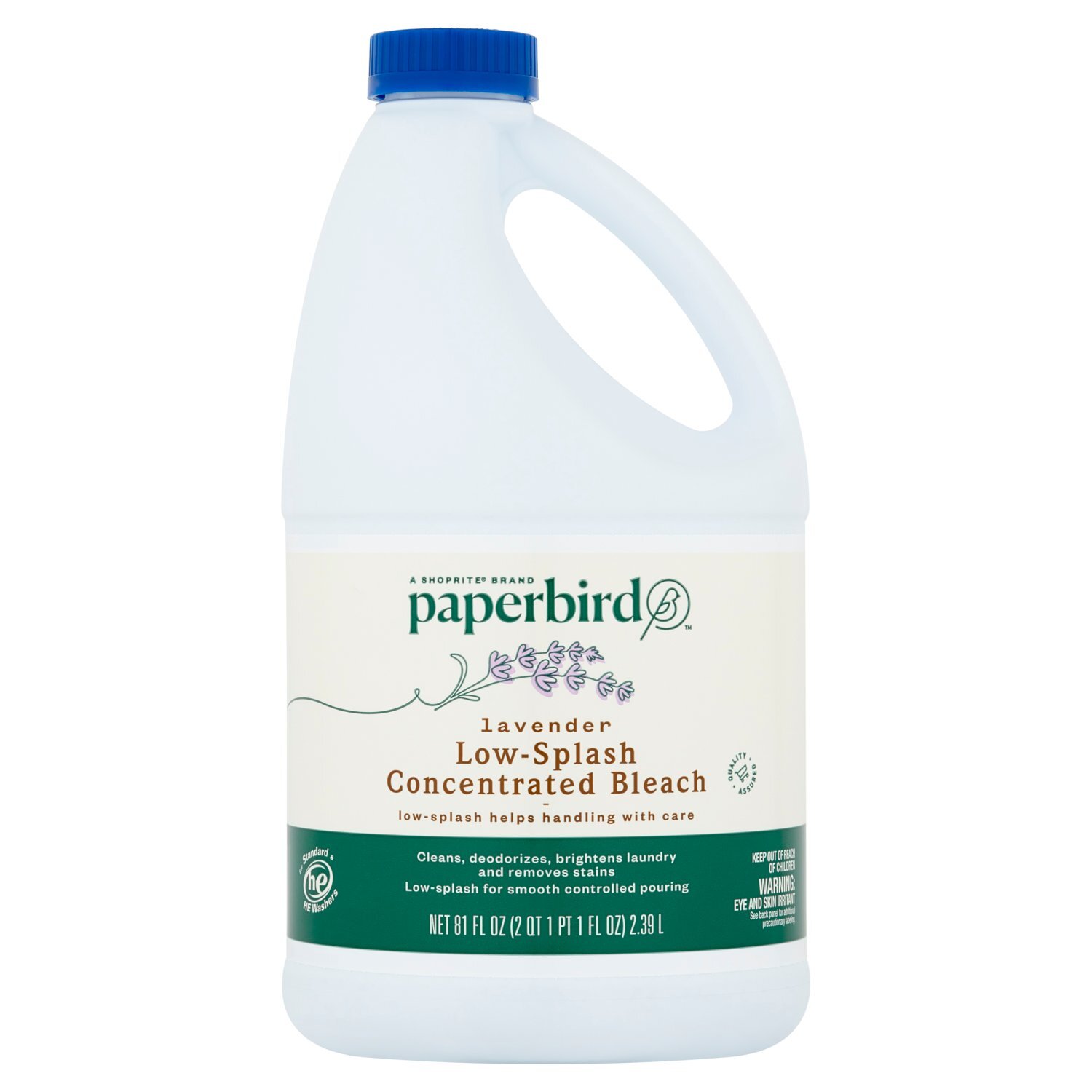 Paperbird Lavender Low-Splash Concentrated Bleach, 81 fl oz Image 1 of 5