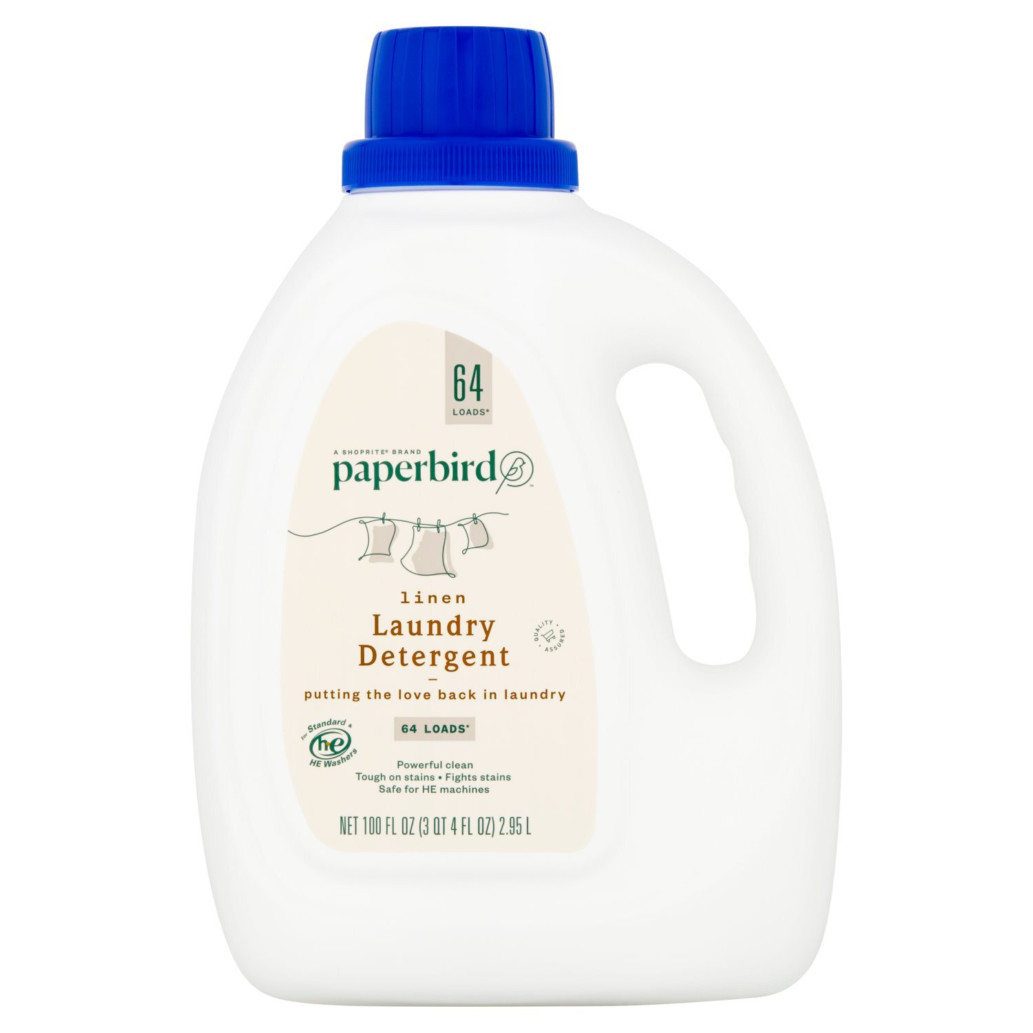 Paperbird Linen Laundry Detergent, 64 loads, 100 fl oz Image 1 of 5