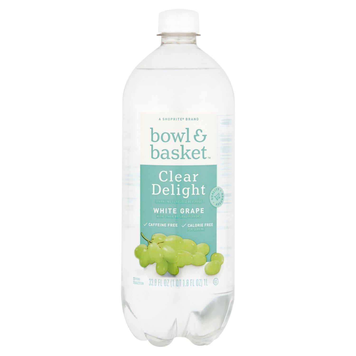 Bowl & Basket White Grape Clear Delight Sparkling Flavored Beverage, 33.8 fl oz Image 1 of 5