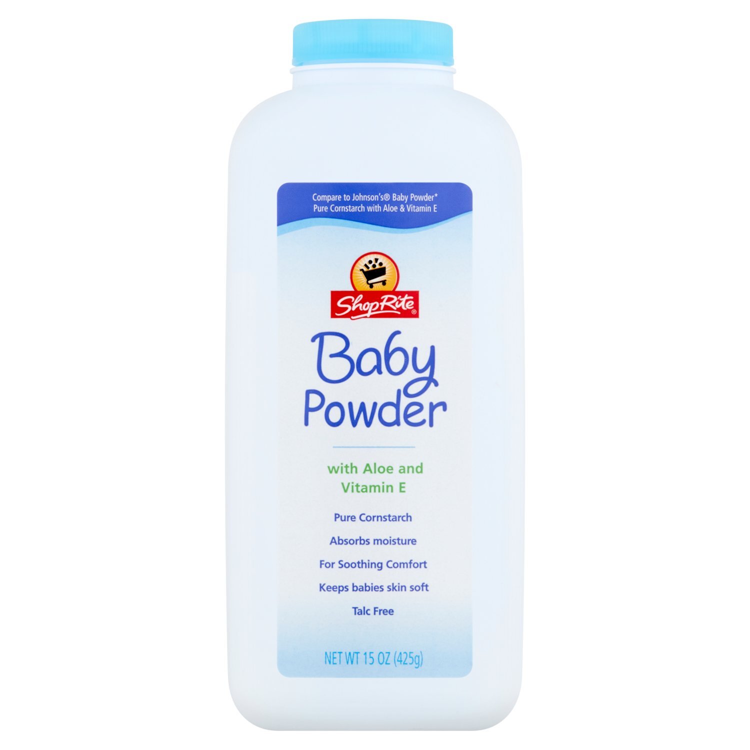 ShopRite Baby Powder with Aloe and Vitamin E, 15 oz Image 1 of 5