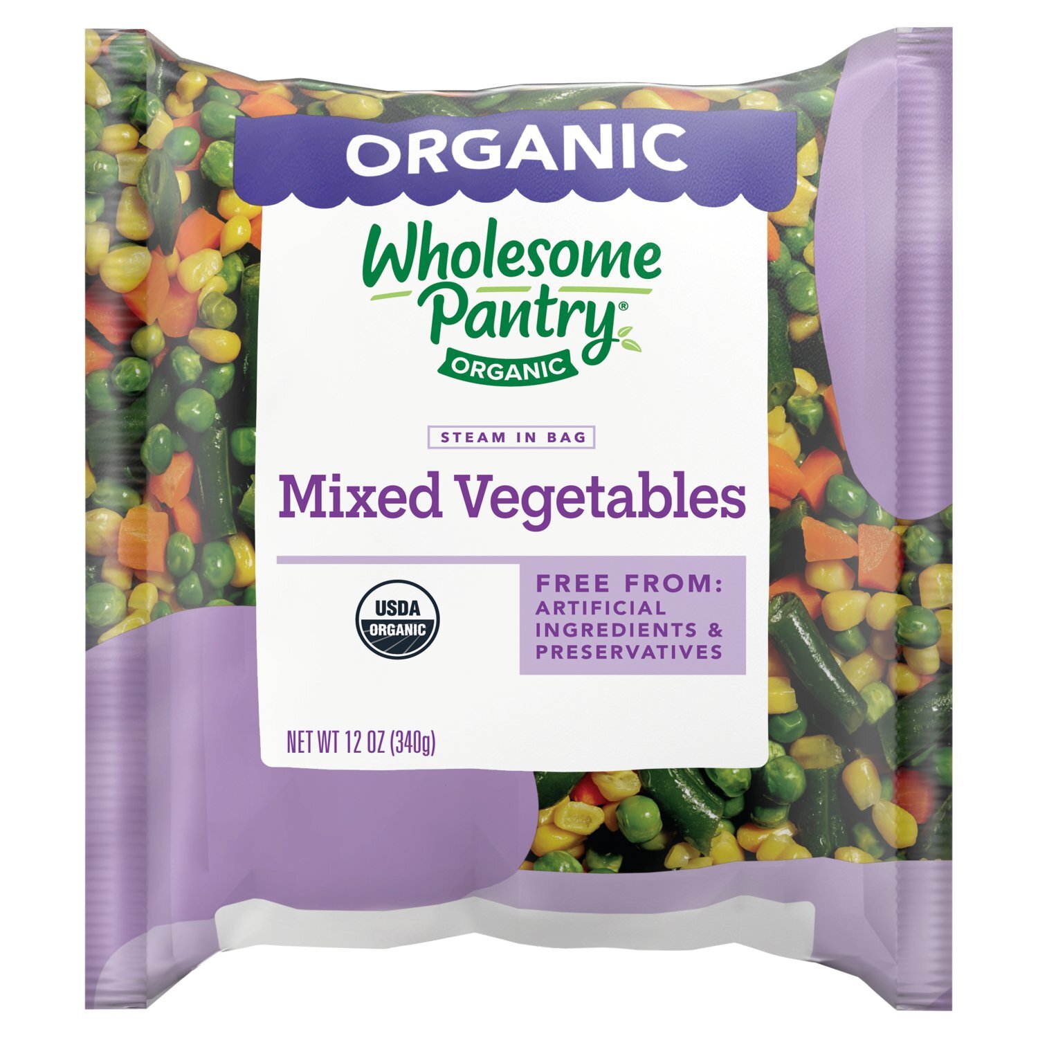 Wholesome Pantry Organic Steam in Bag Mixed Vegetables, 12 oz Image 1 of 5