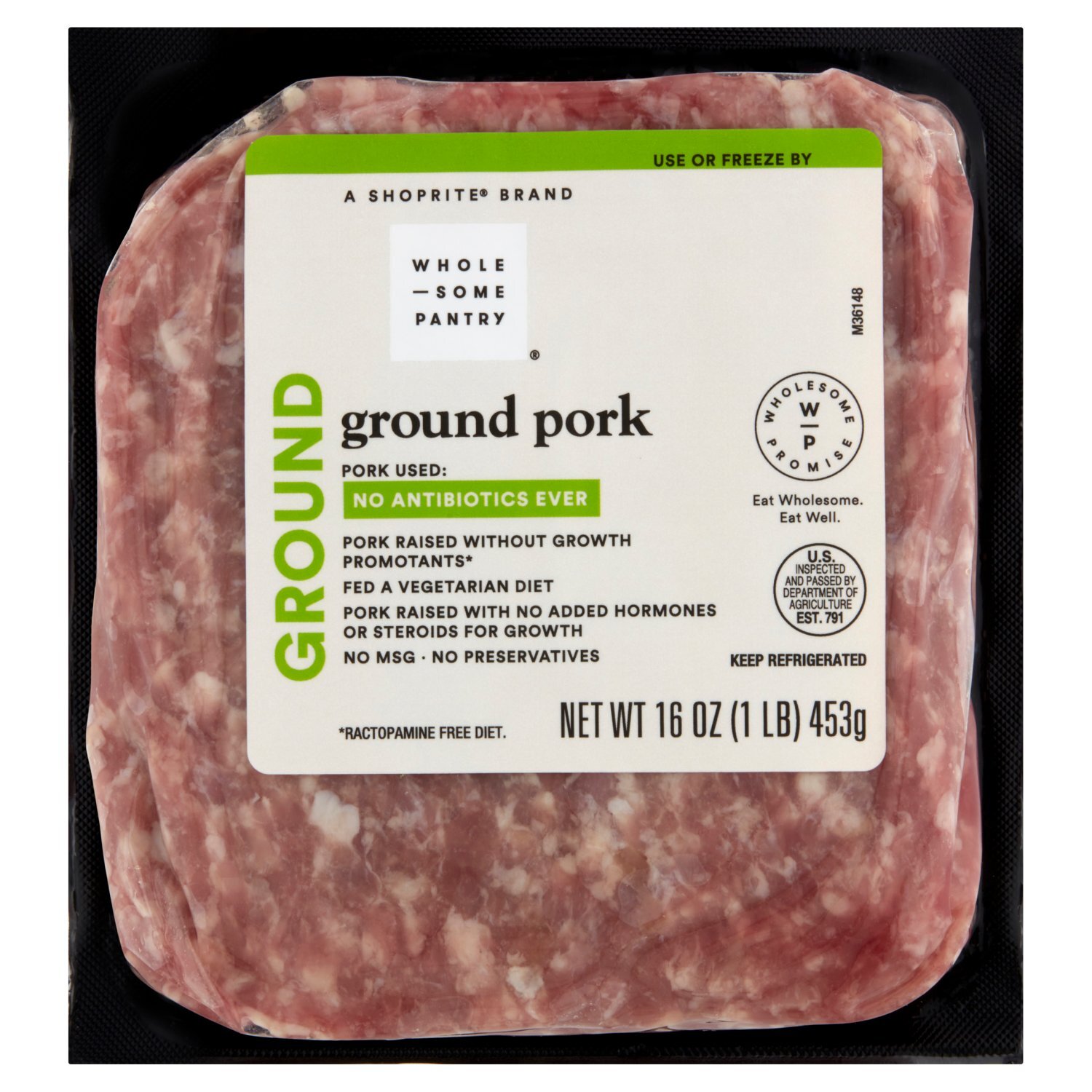 Wholesome Pantry Ground Pork, 16 oz Image 1 of 5