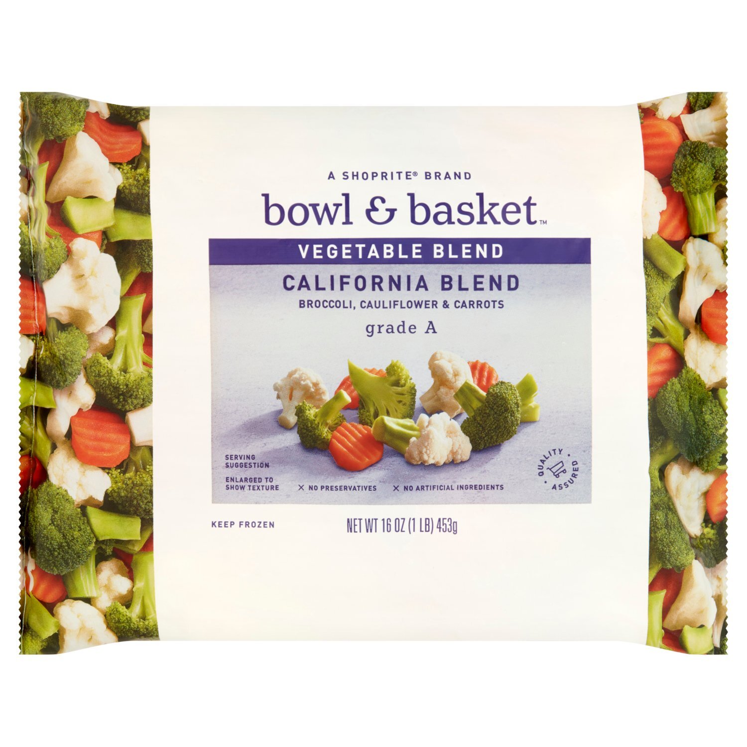 Bowl & Basket Broccoli, Cauliflower & Carrots California Vegetable Blend, 16 oz Image 1 of 4