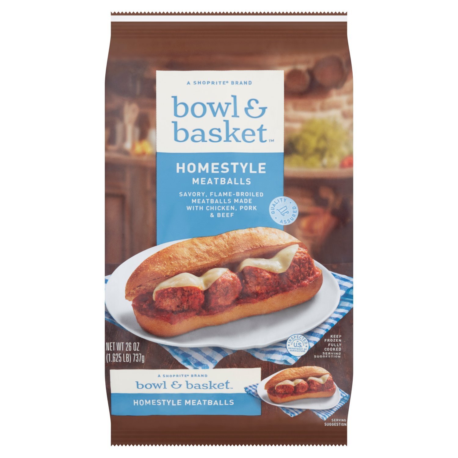 Bowl & Basket Homestyle Meatballs, 26 oz Image 1 of 5
