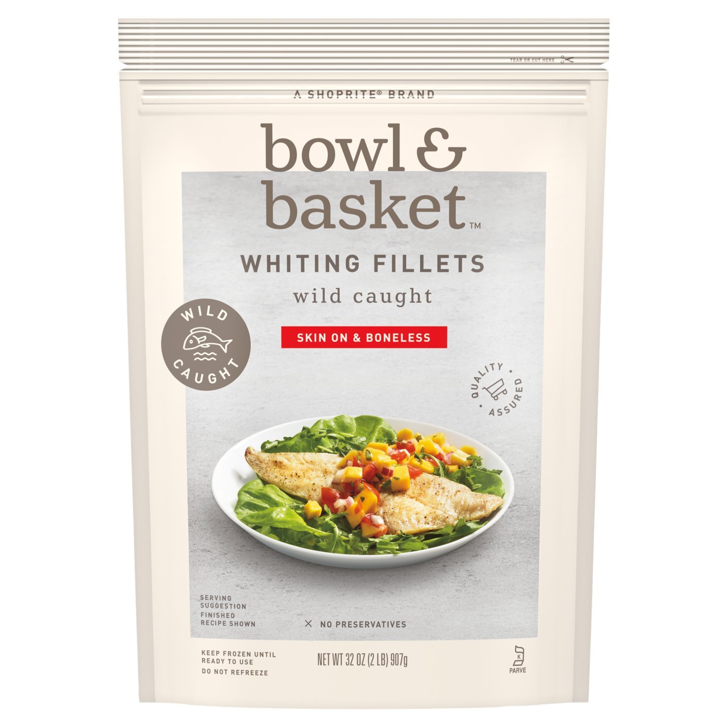 Bowl & Basket Skin On & Boneless Whiting Fillets, 32 oz Image 1 of 3
