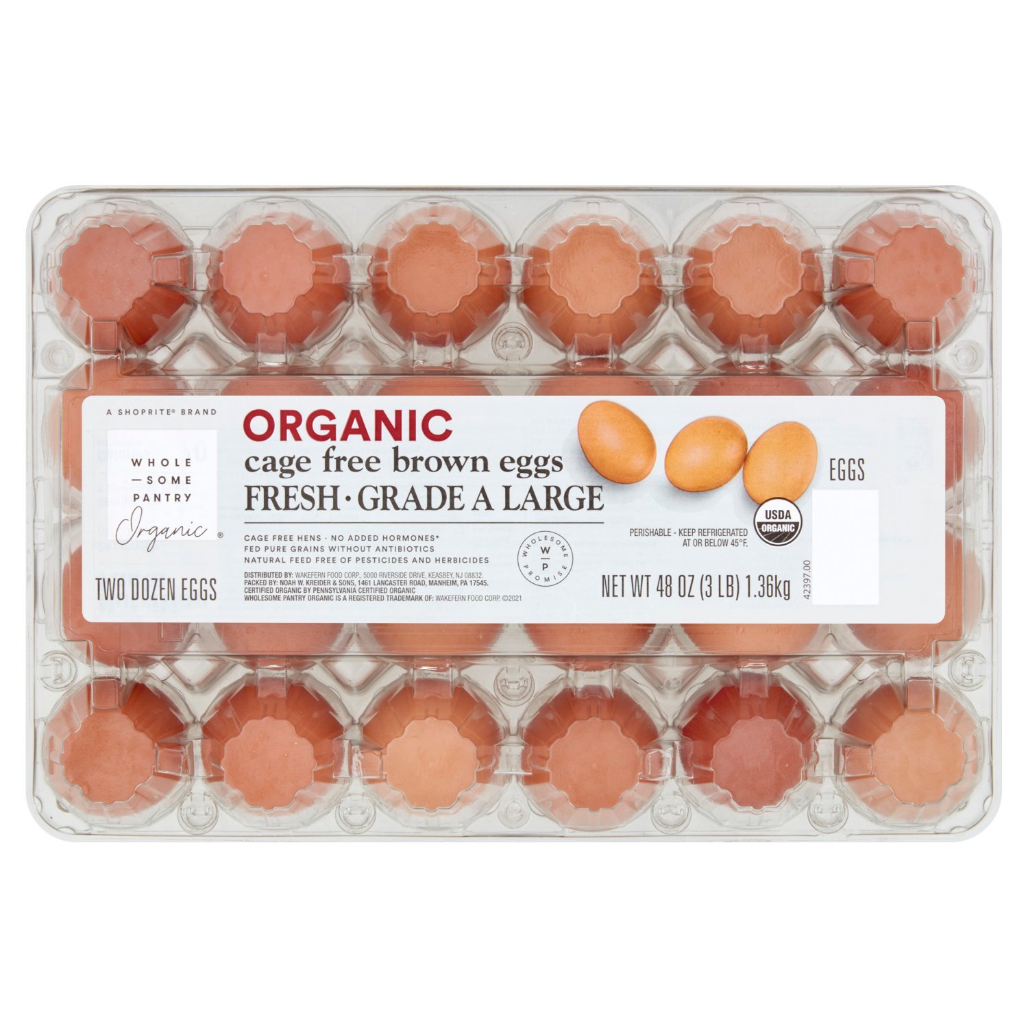 egg2008年12冊セット Wholesome Pantry Organic Cage Free Brown Eggs, Large, 24 count, 48