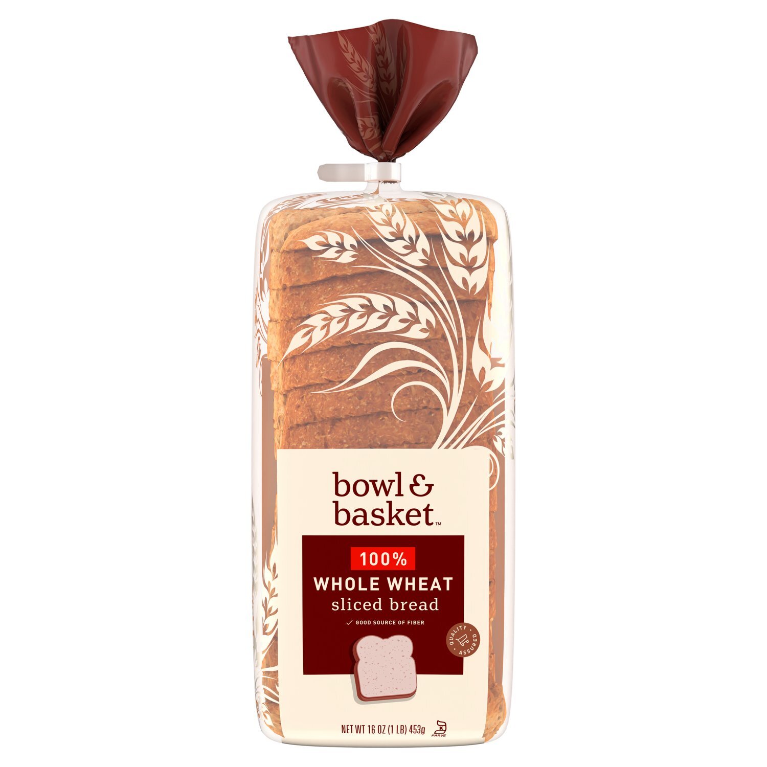 Bowl & Basket 100% Whole Wheat Sliced Bread, 16 oz Image 1 of 3