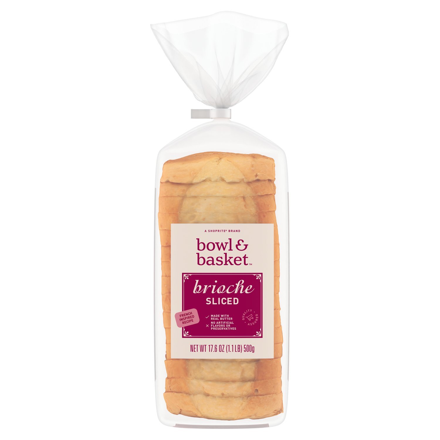 Bowl & Basket Sliced Brioche, 17.6 oz Image 1 of 3