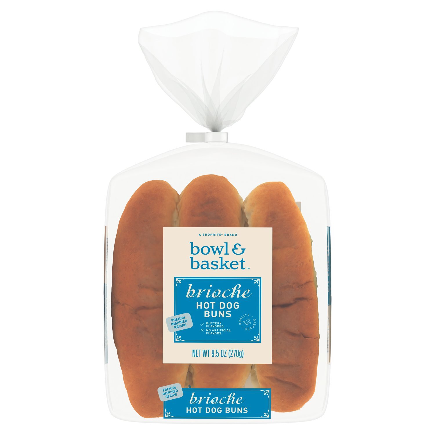 Bowl & Basket Brioche Hot Dog Buns, 9.5 oz Image 1 of 3