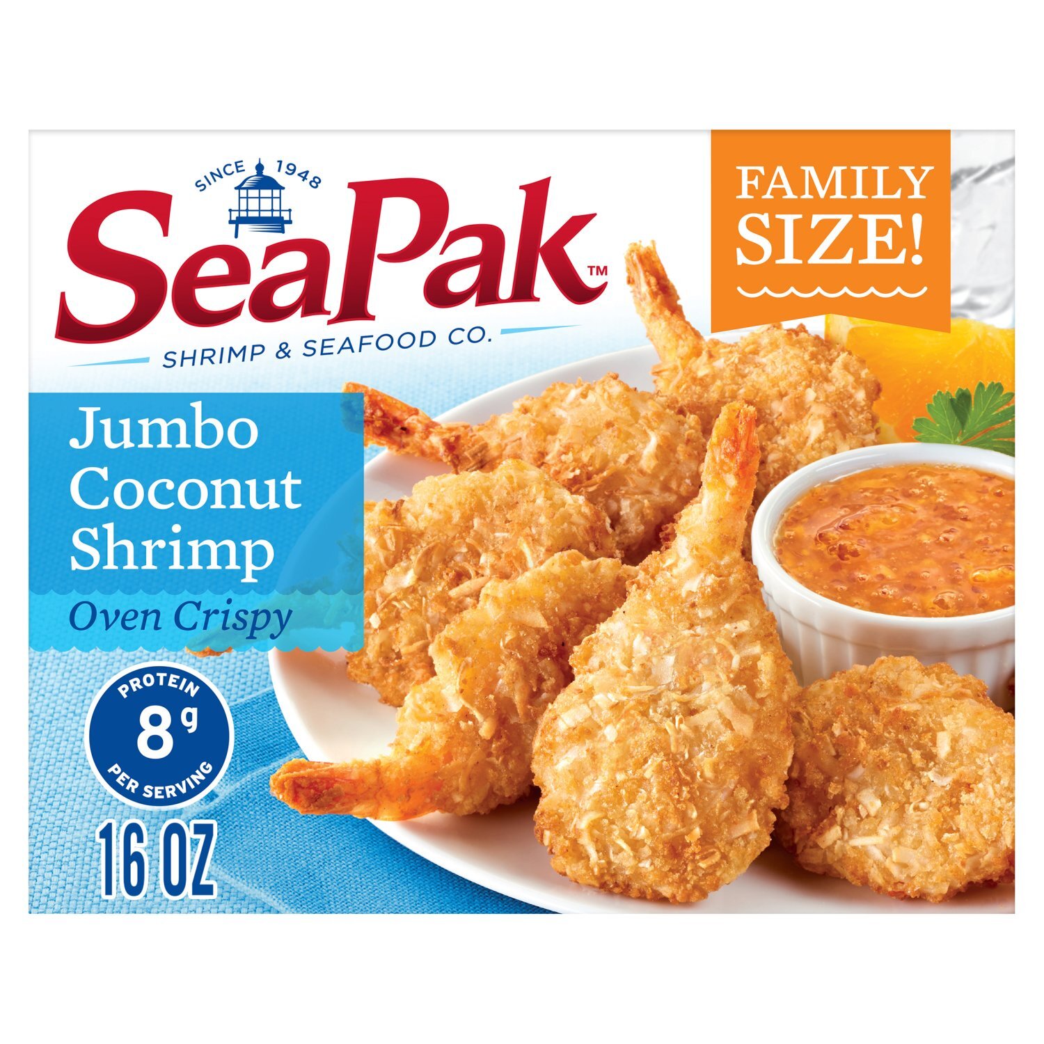 SeaPak Oven Crispy Jumbo Coconut Shrimp Family Size, 16 oz Image 1 of 5