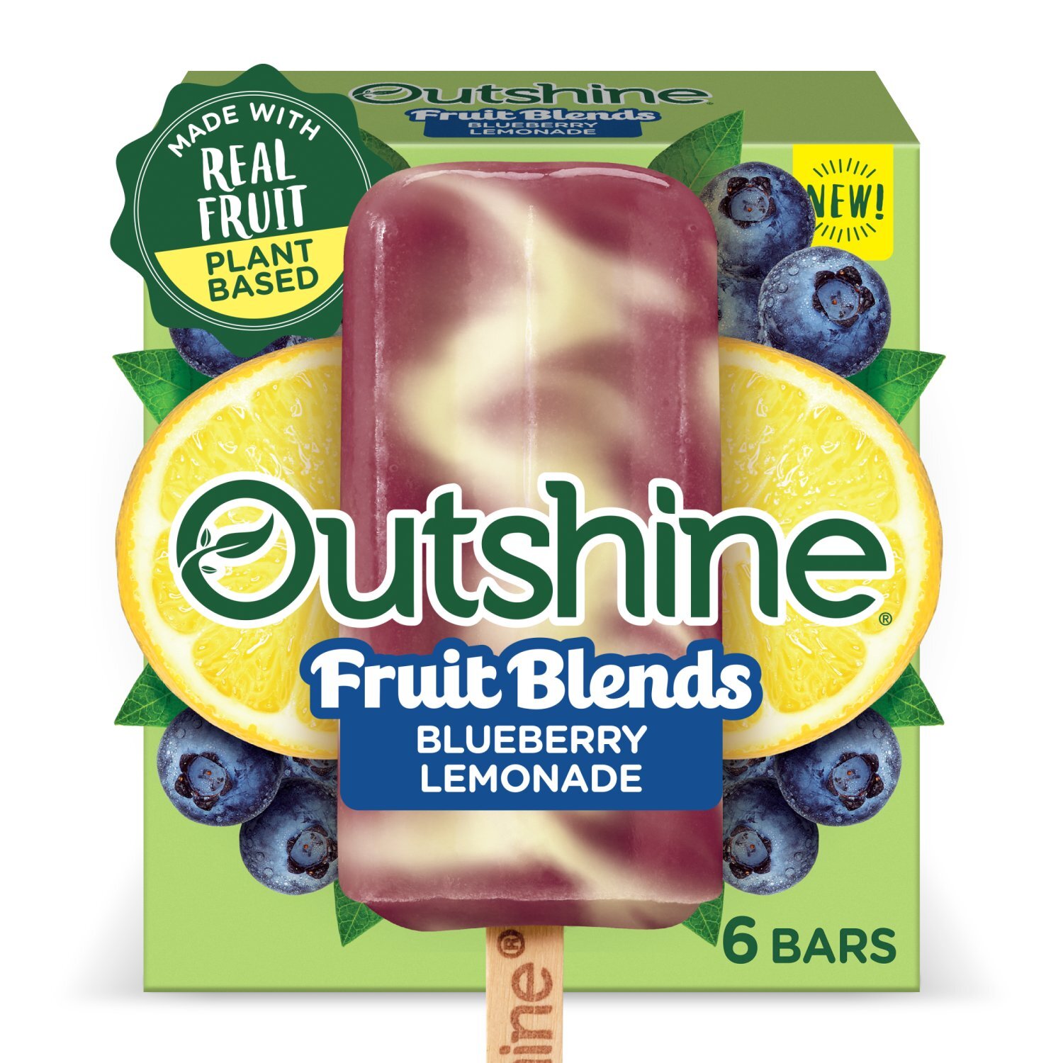 Outshine Blueberry Lemonade Fruit Blends, 6 count, 15 fl oz Image 1 of 8