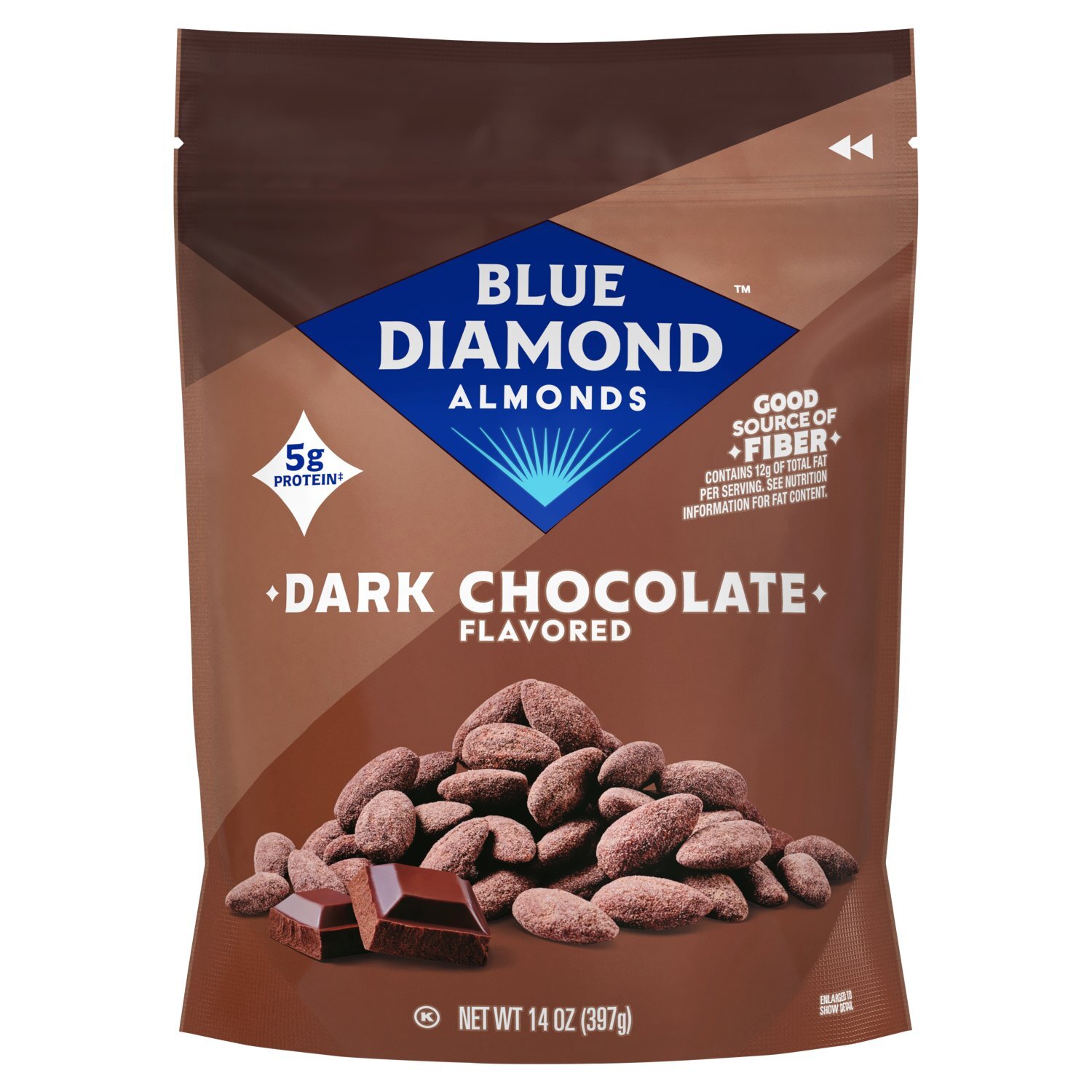Blue Diamond Almonds Dark Chocolate Flavored Almonds, 14 oz Image 1 of 8