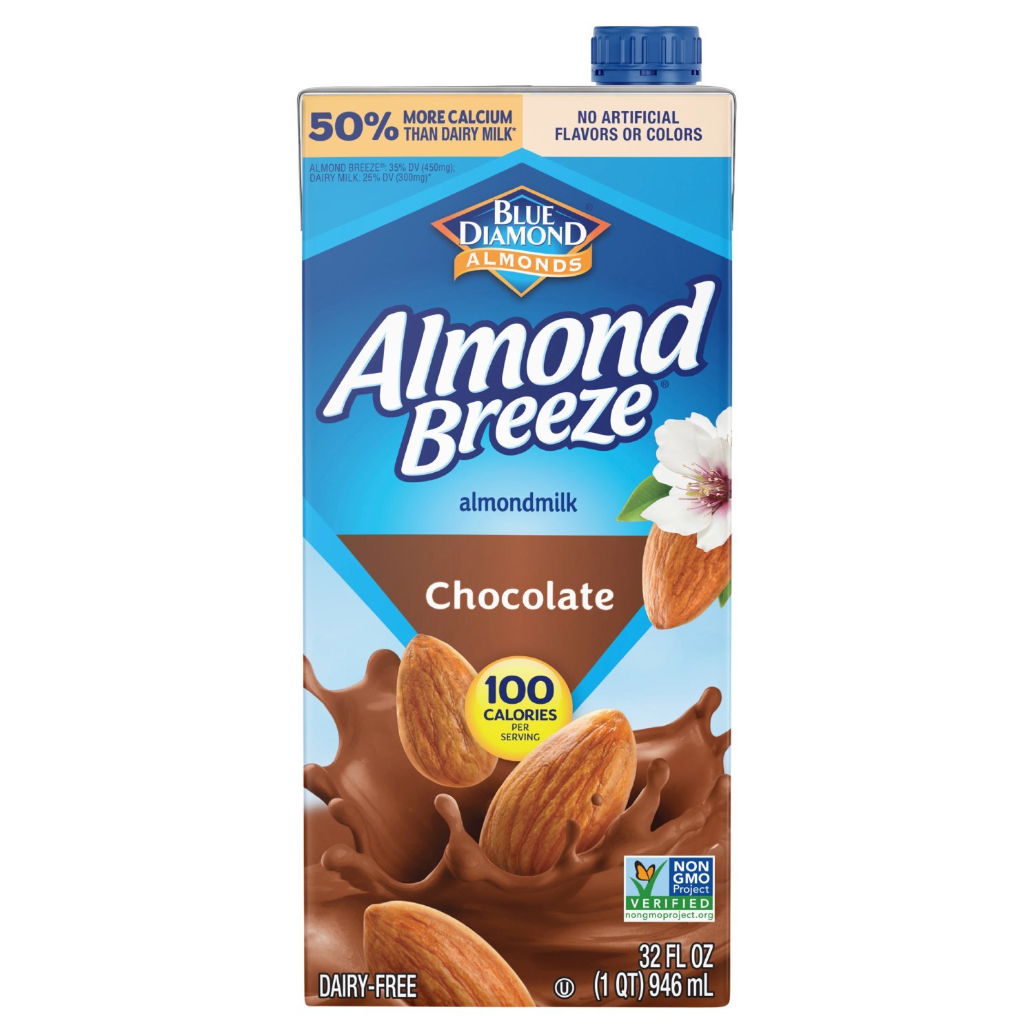 Blue Diamond Almonds Almond Breeze Chocolate Almondmilk, 32 fl oz Image 1 of 8