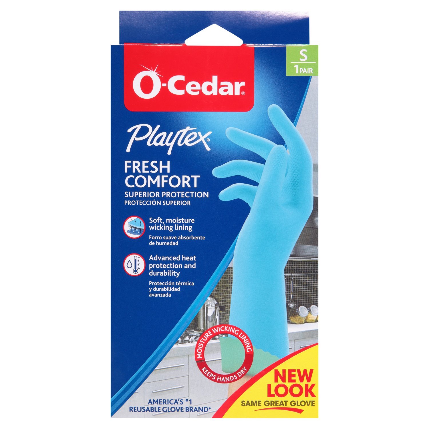 O-Cedar Playtex Fresh Comfort Superior Protection Gloves, S, 1 pair Image 1 of 12