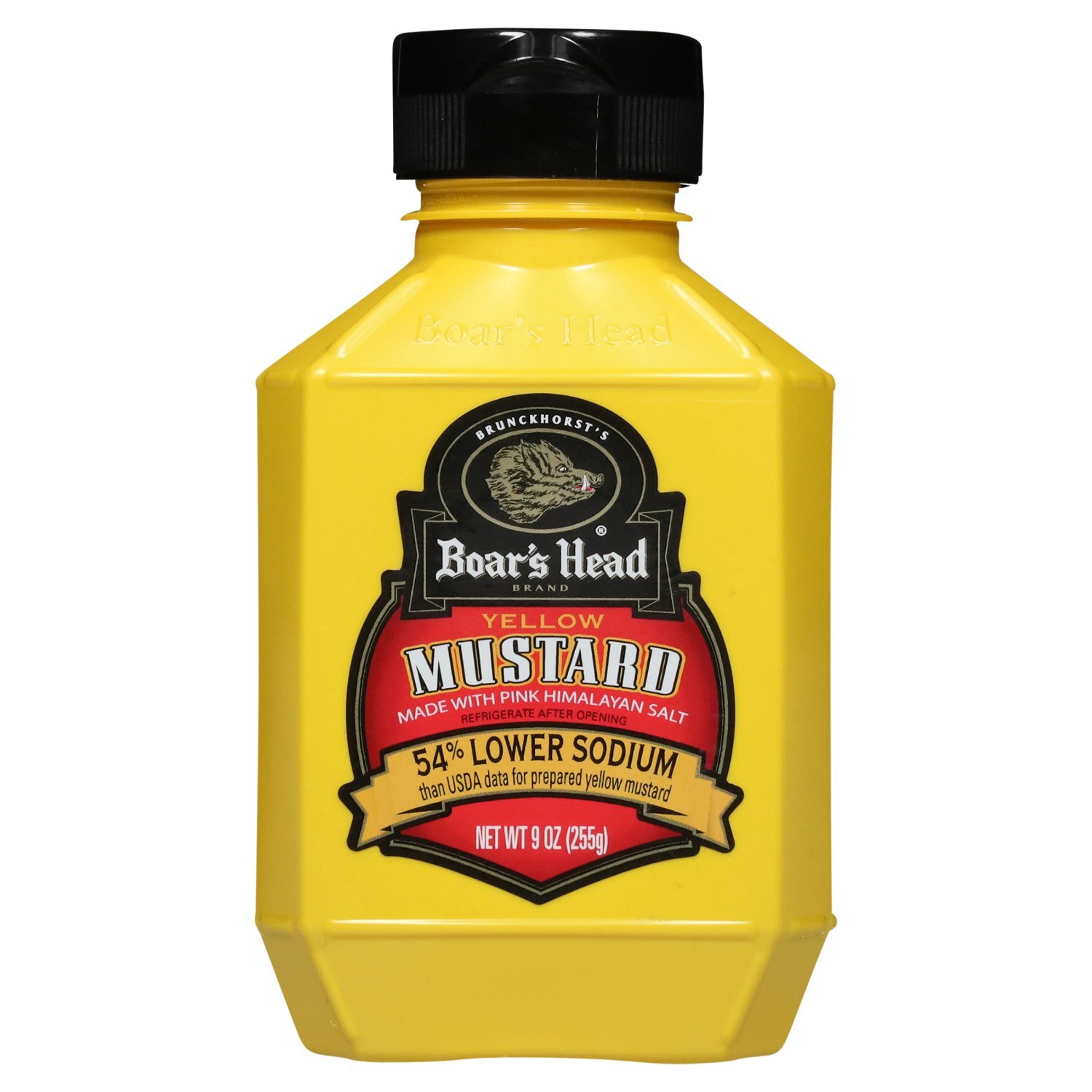 Boar's Head 54% Lower Sodium Yellow Mustard, 9 oz. Image 1 of 8