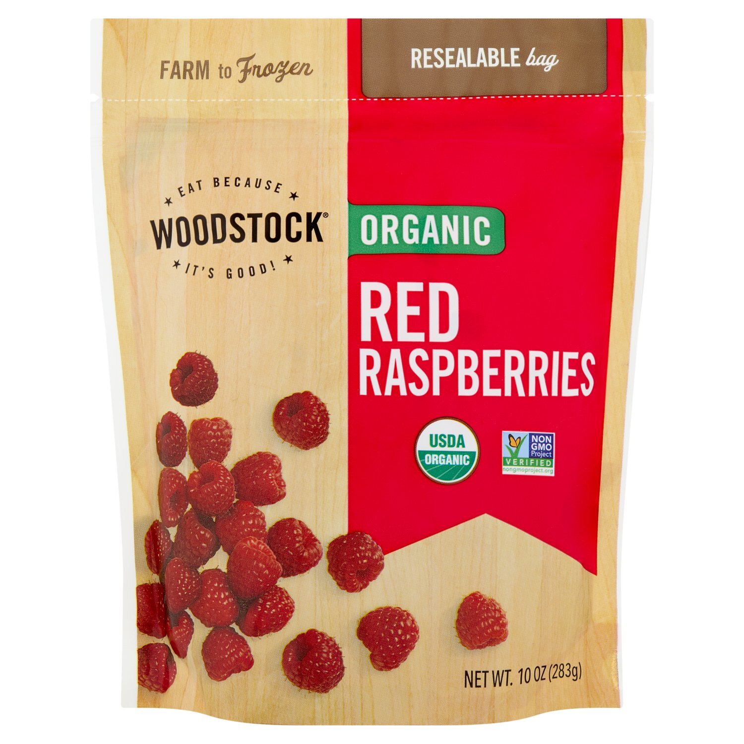 Woodstock Organic Red Raspberries, 10 oz Image 1 of 6
