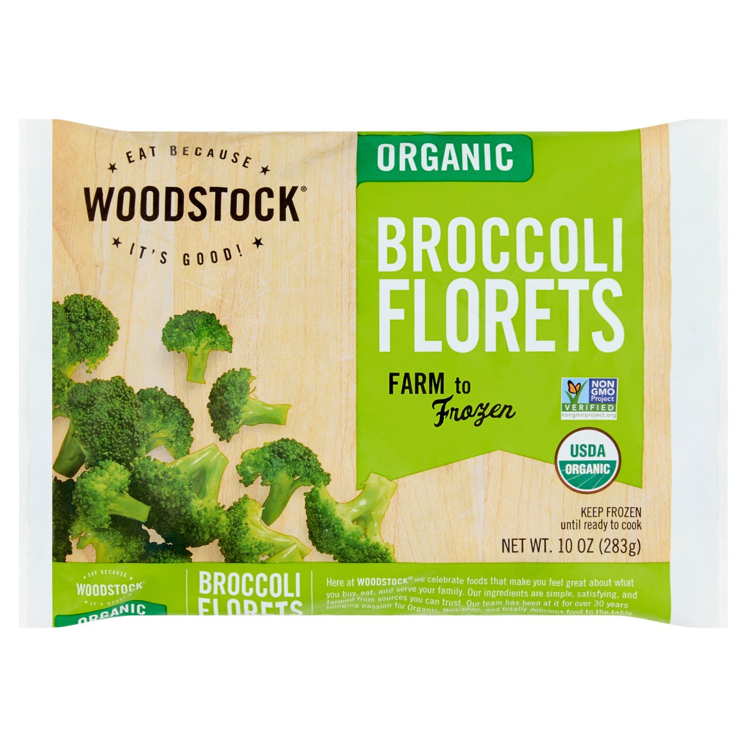 Woodstock Organic Broccoli Florets, 10 oz Image 1 of 5
