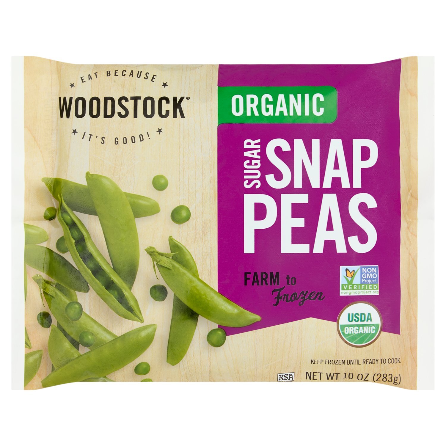 Woodstock Organic Sugar Snap Peas, 10 oz Image 1 of 5