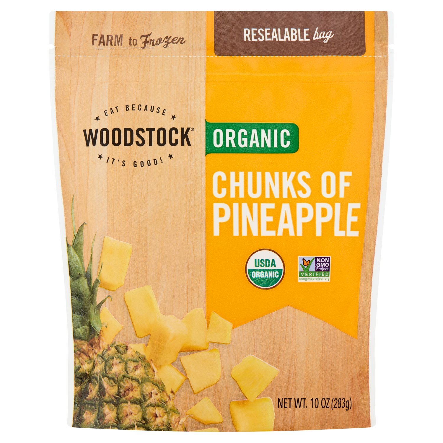 Woodstock Organic Chunks of Pineapple, 10 oz Image 1 of 6