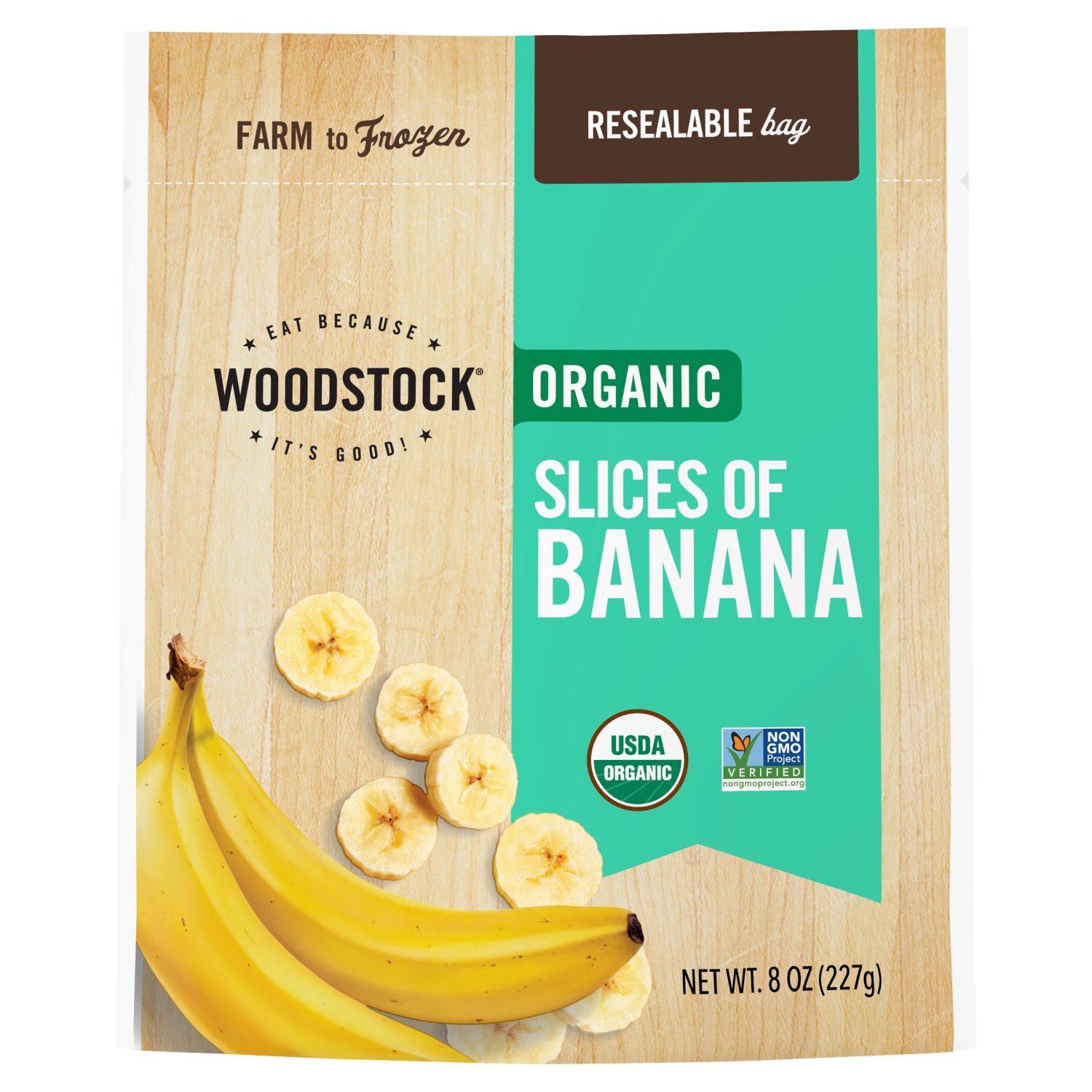 WOODSTOCK Organic Slices of Banana, 8 oz Image 1 of 5