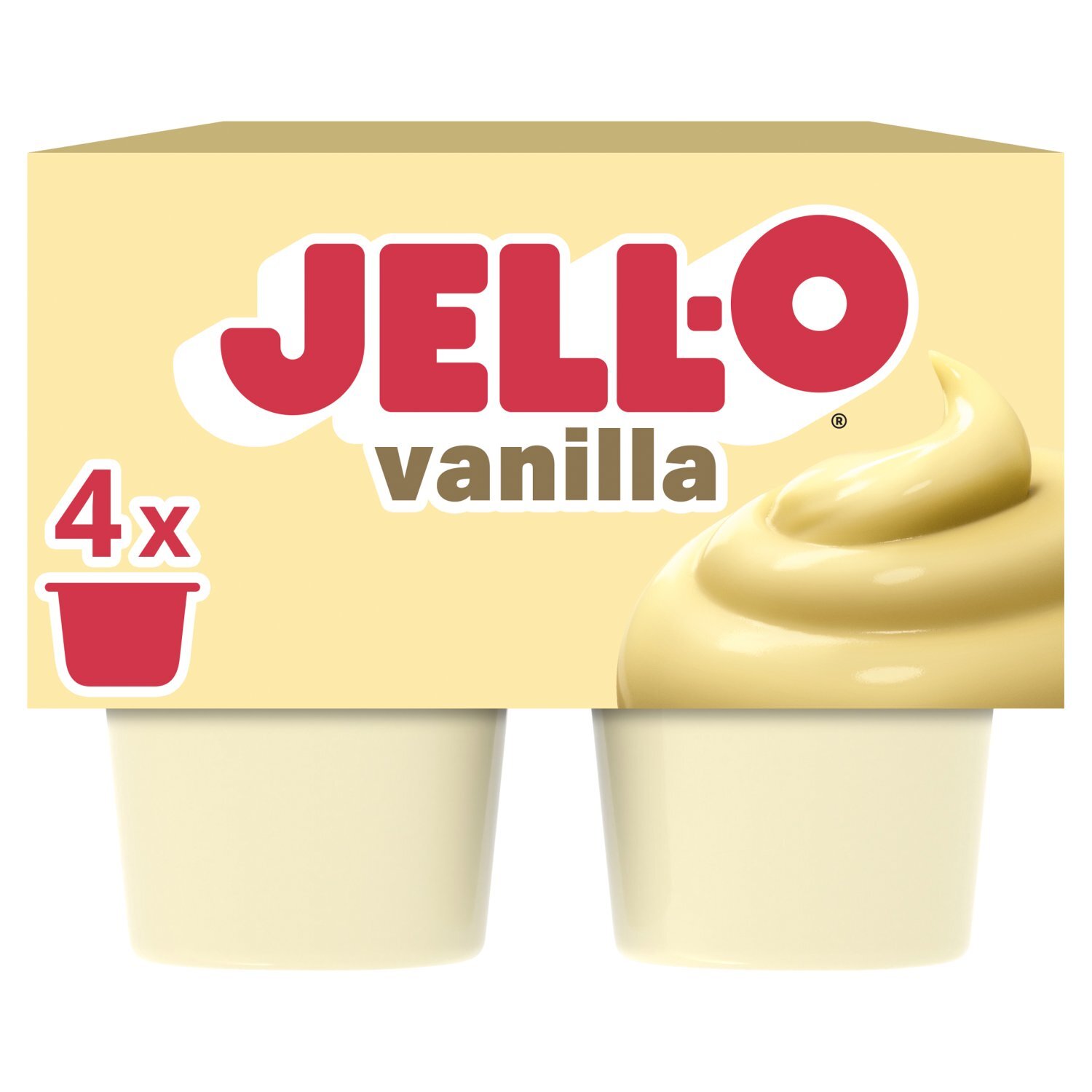 Jell-O Vanilla Pudding Snacks, 4 count, 15.5 oz Image 1 of 7