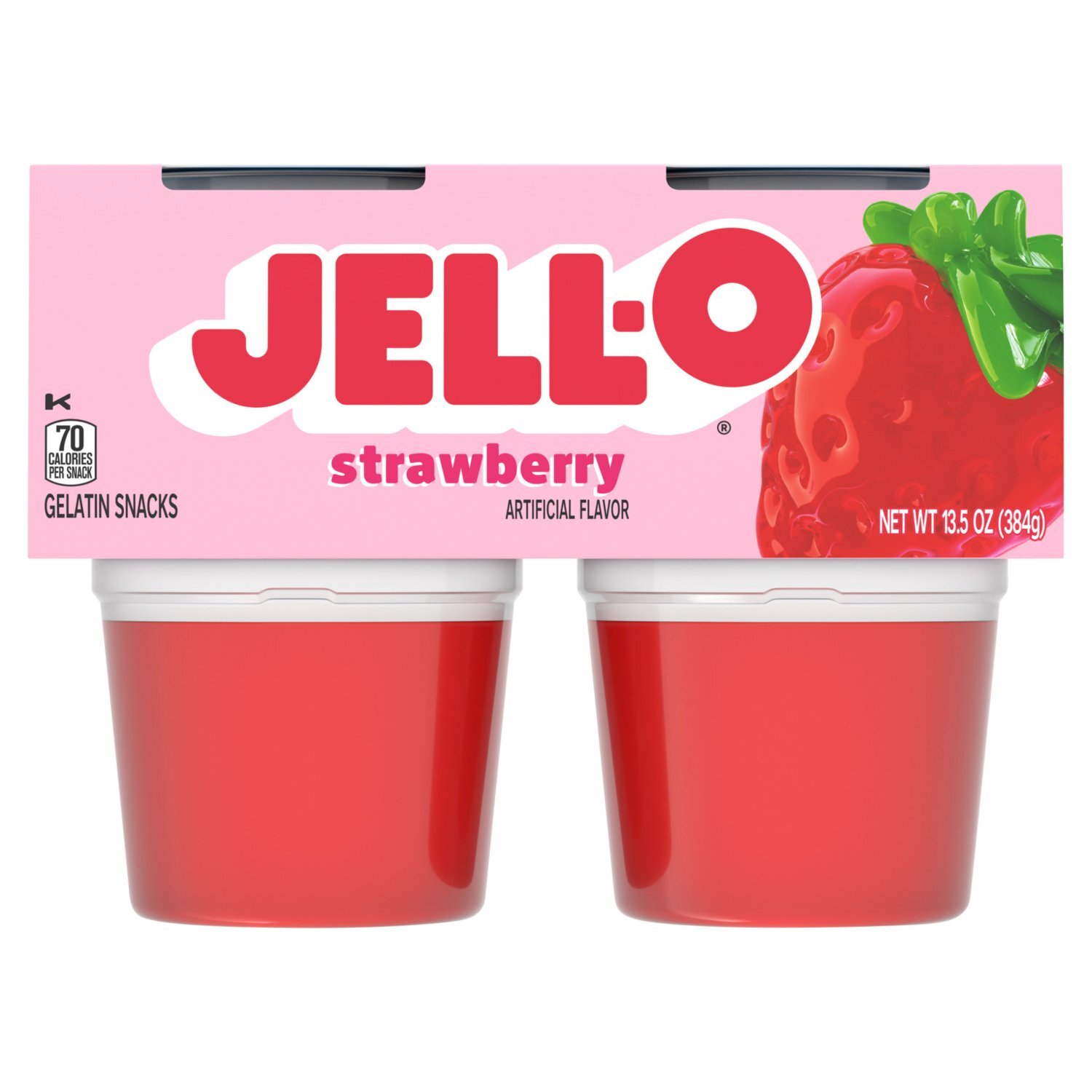 Jell-O Strawberry Gelatin Snacks, 4 count, 13.5 oz - Fairway