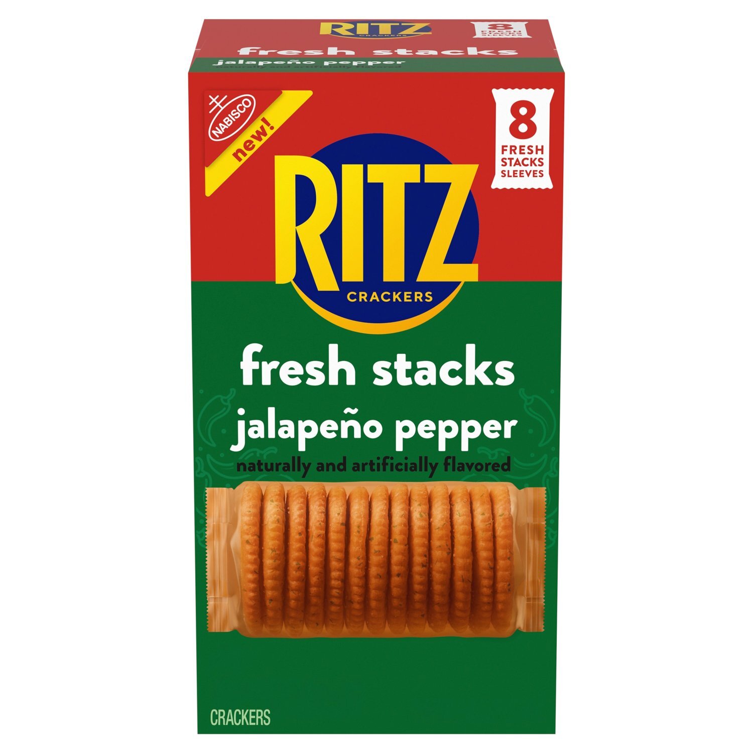 リッツ・ハルページ Nabisco Ritz Jalapeño Pepper Fresh Stacks Crackers, 8 count, 11.8