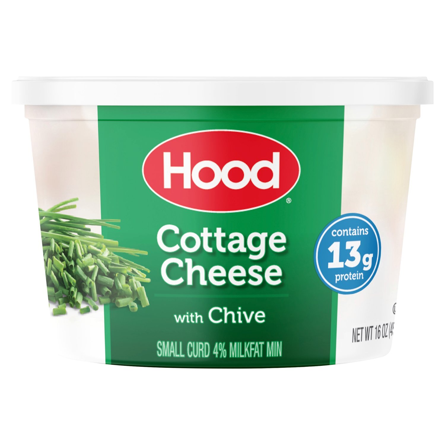 【希少】Mt.kitshakood dwarf キッチャクードドワーフ 4 Hood Small Curd 4% Milkfat Min Cottage Cheese with Chive, 16 oz
