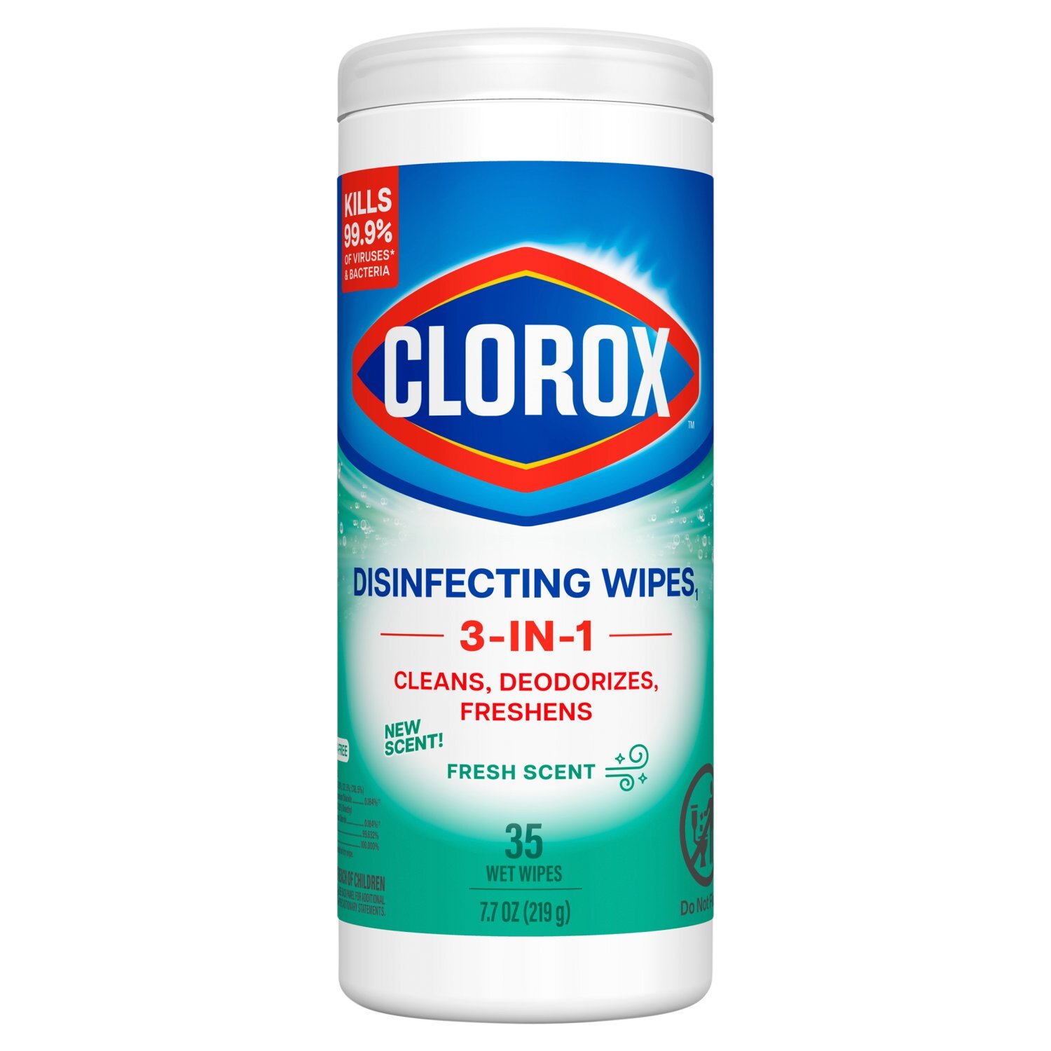 Clorox Disinfecting Cleaning Wipes, Bleach Free, Fresh Scent, 35