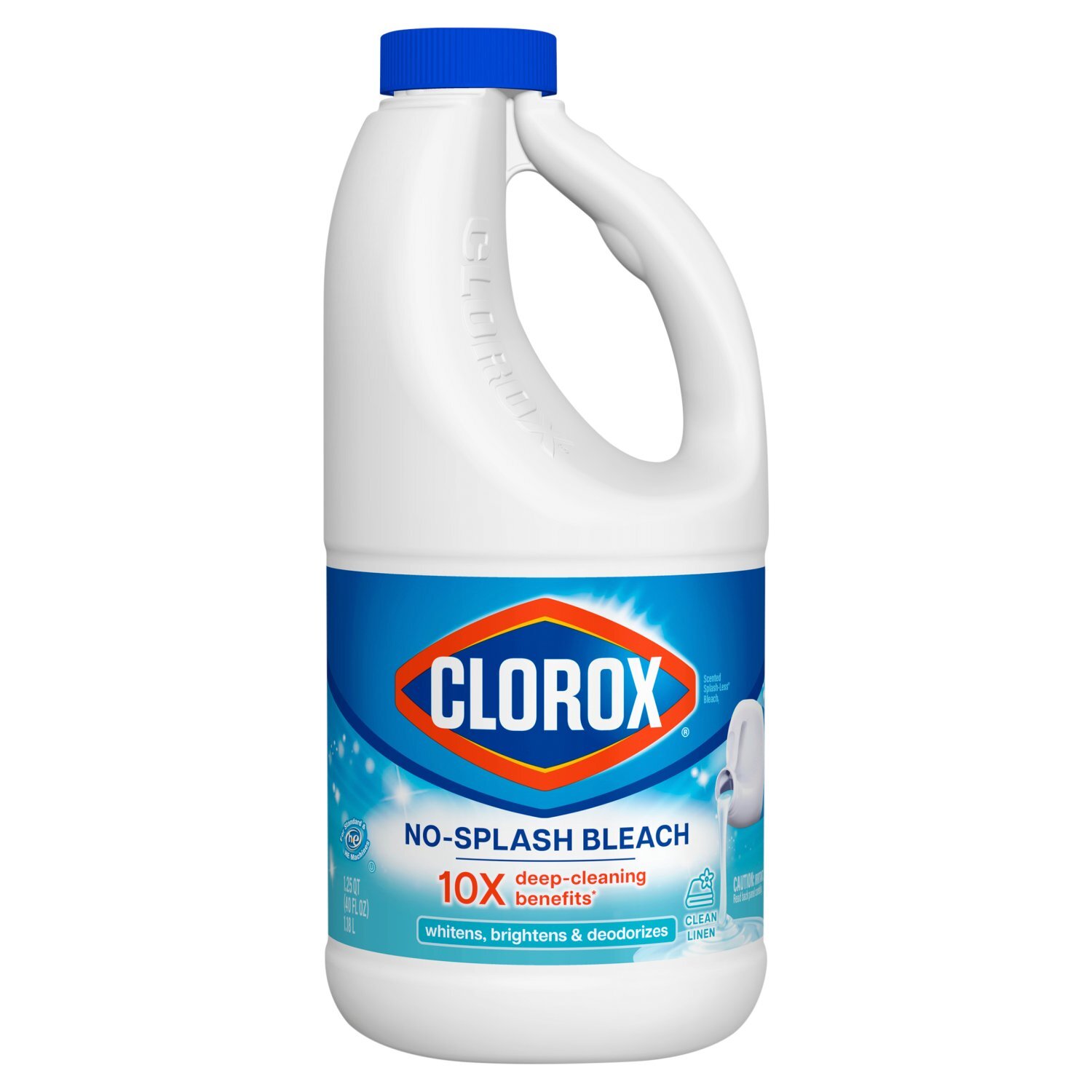 Clorox Clean Linen Scented No-Splash Bleach, 40 fl oz Image 1 of 9